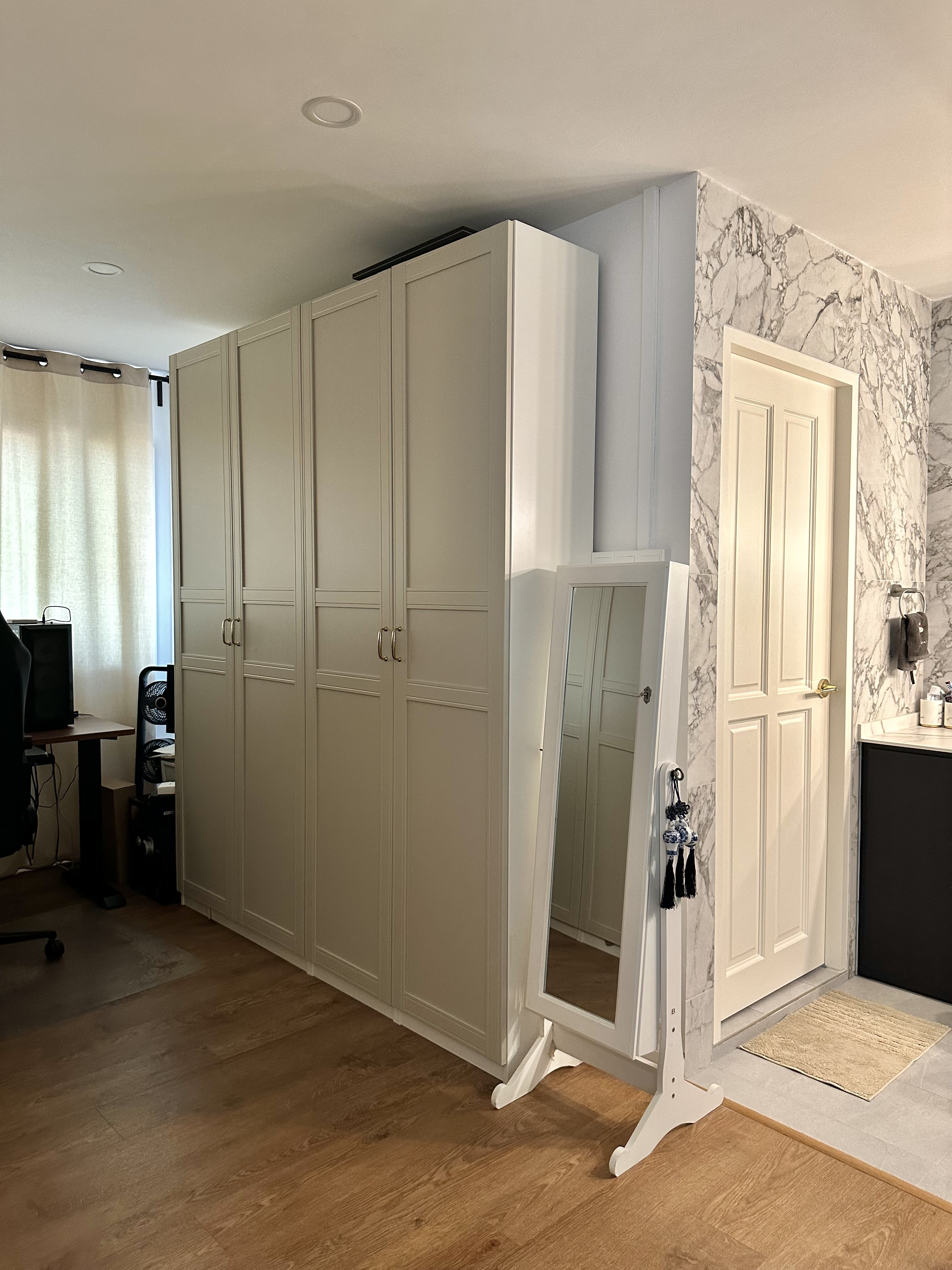 Master Bedroom in Tiong Bahru Home: Double the Space, Double the Calm