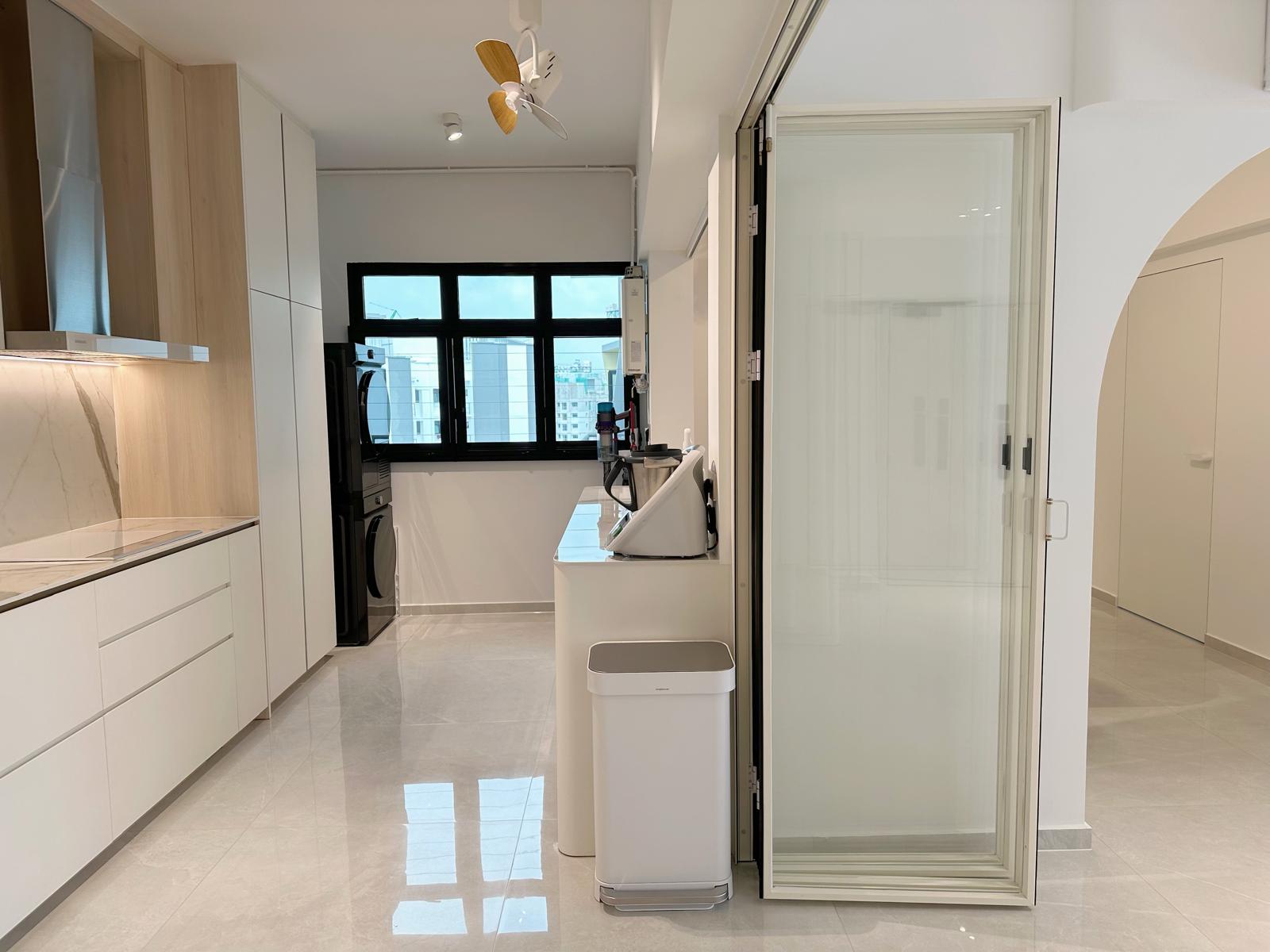 Renders vs reality: Japandi Luxe Living room, Kitchen & Dining