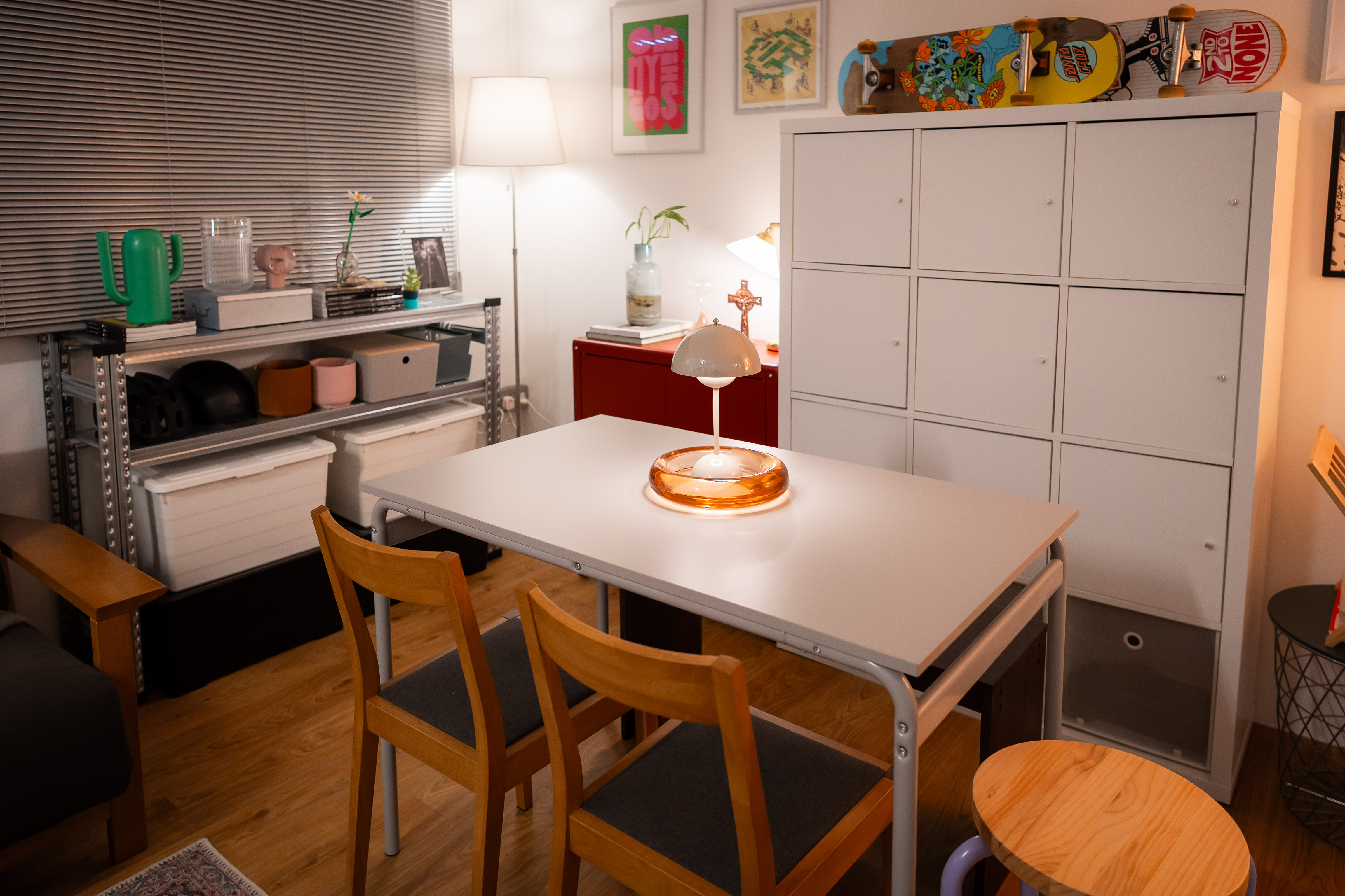 Dining in warmth and comfort with cosy lighting to boot