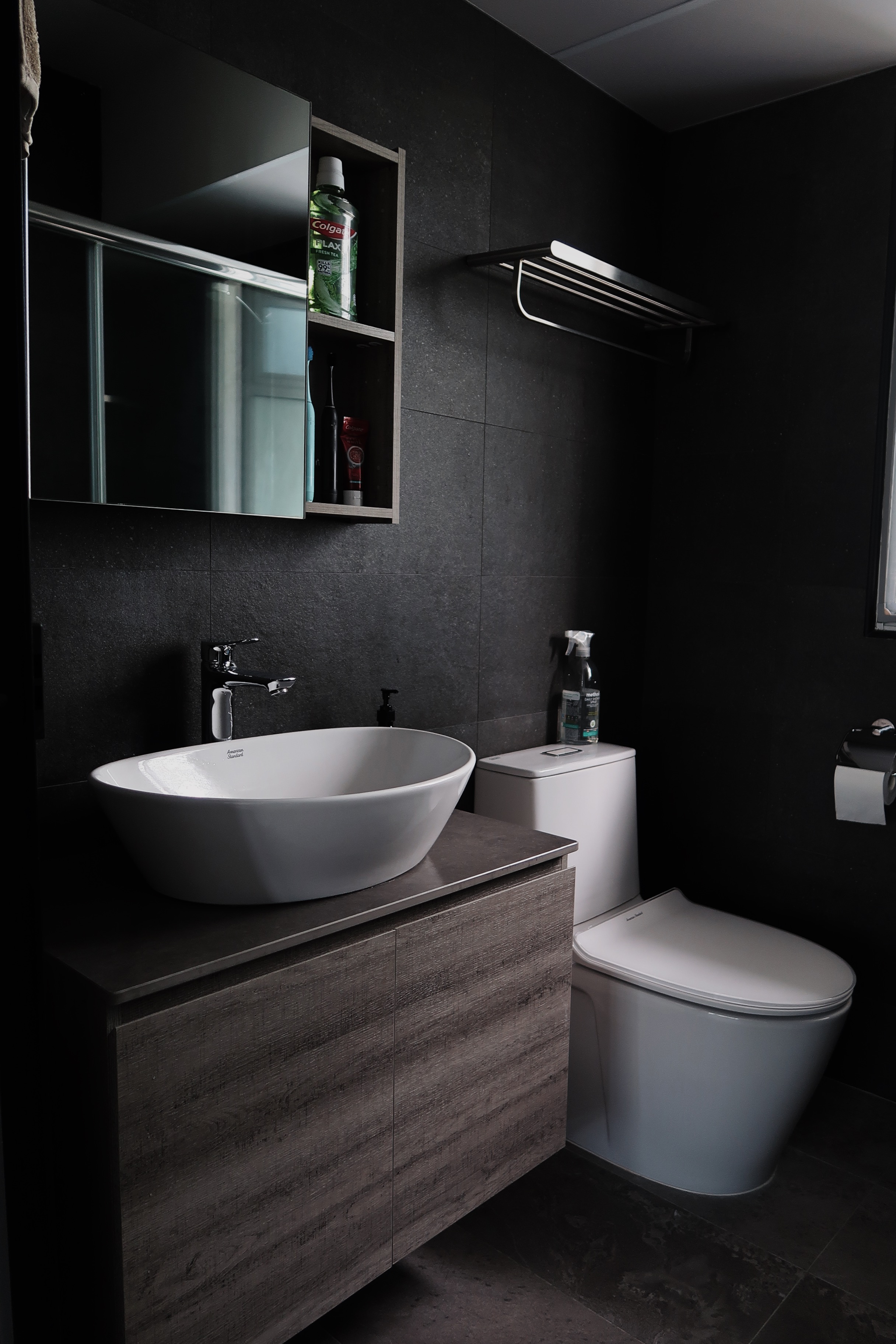 Our Master Bathroom: Where Dark Tiles & Aesop Combine
