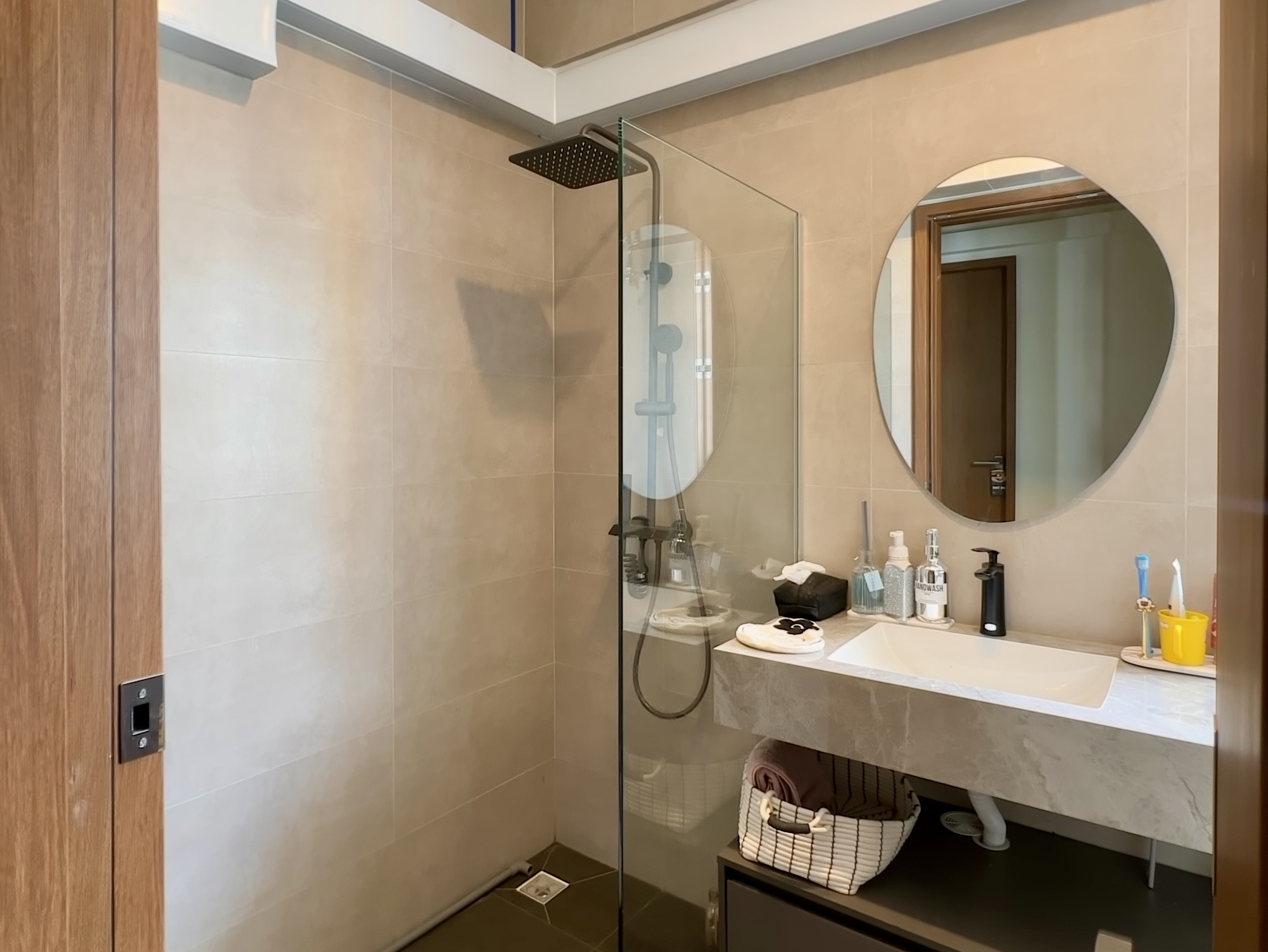 An All-Grey Guest Bathroom With Zero Built-Ins | Tampines