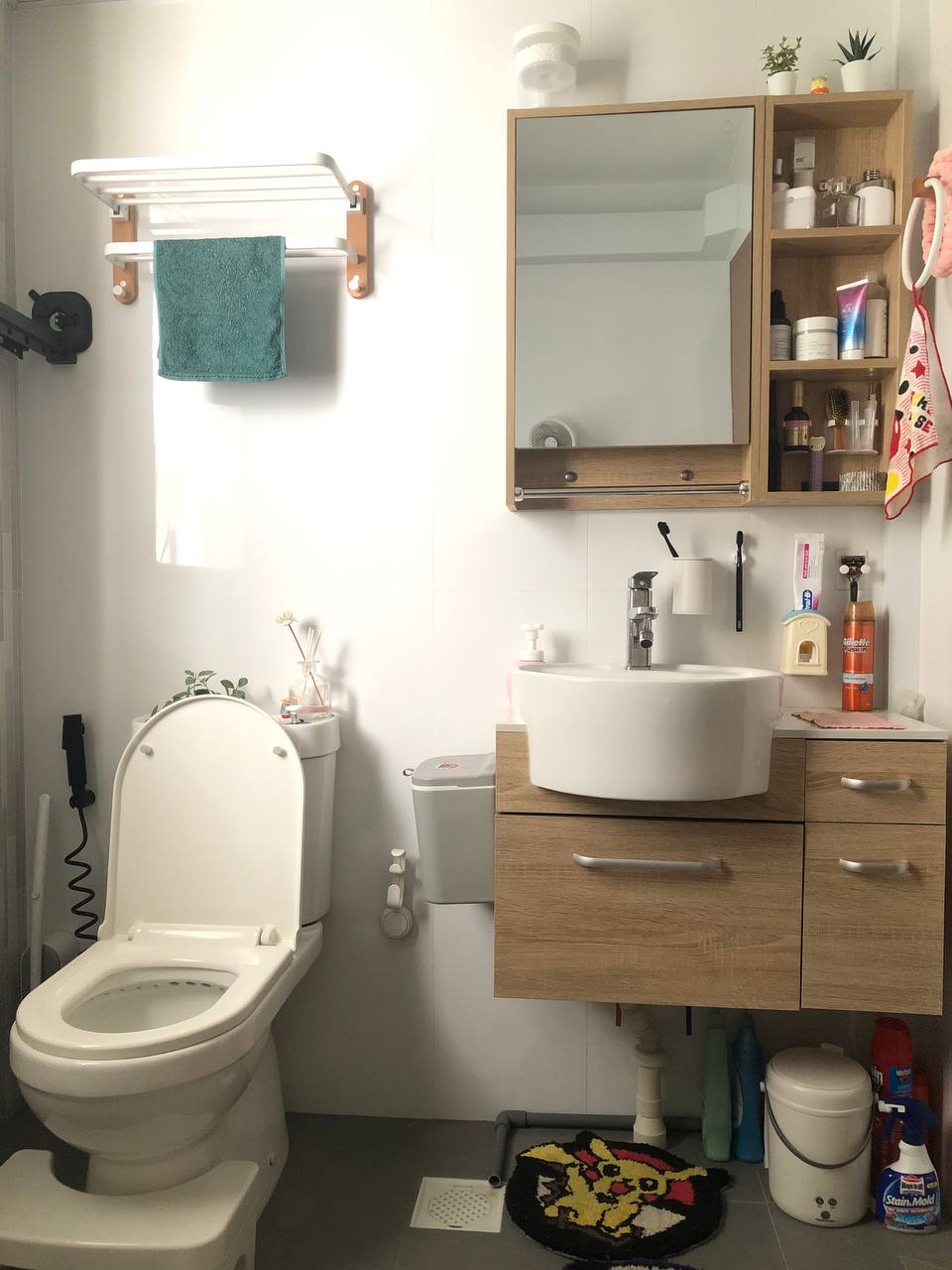 Our Bathroom: No Glass Panel with Round Basin