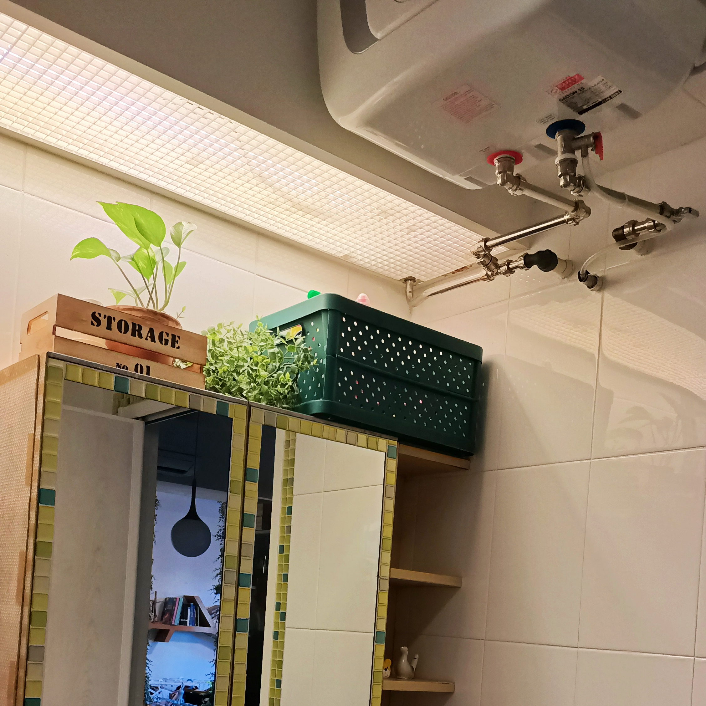 Whimsical Bathroom with Original HDB tiles