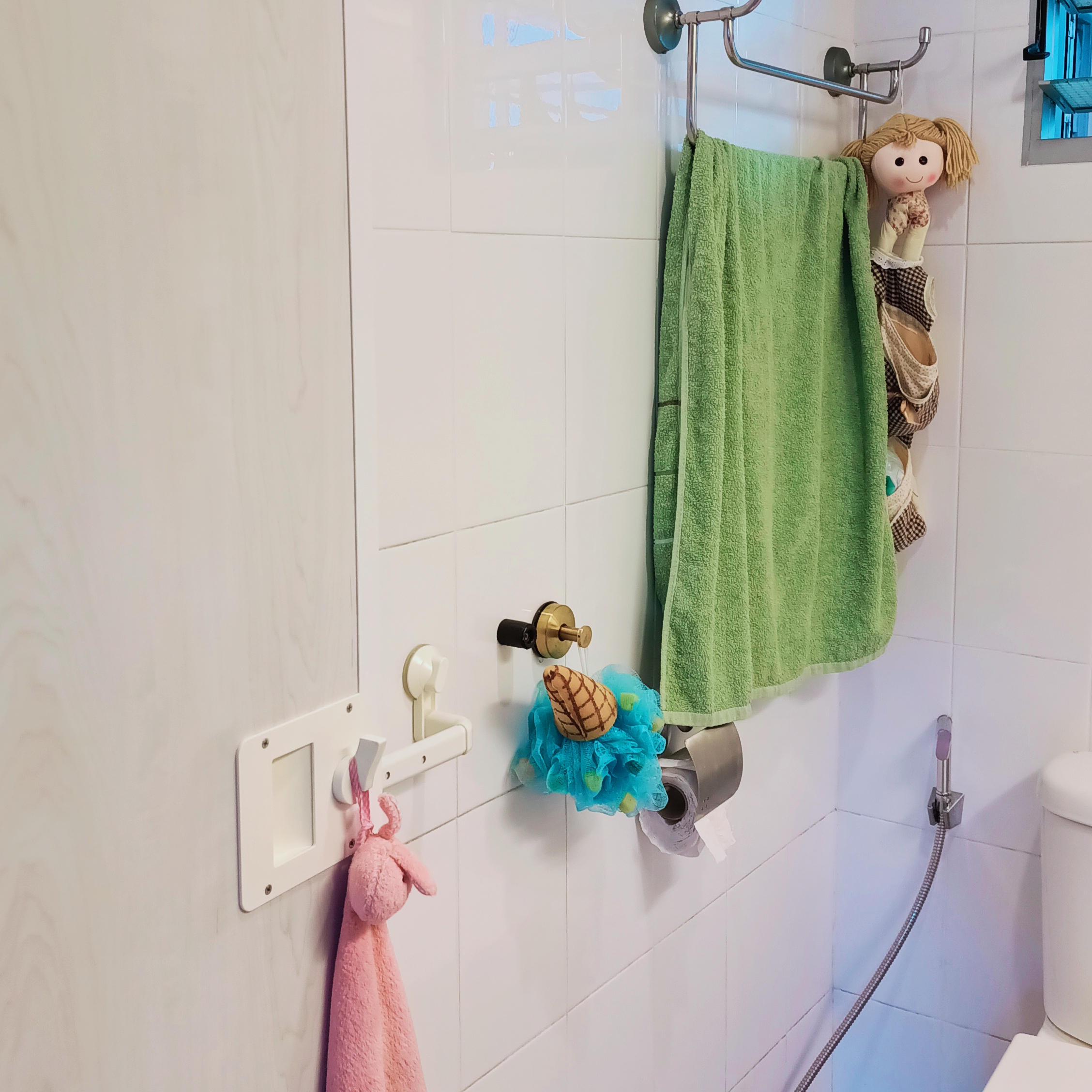 Whimsical Bathroom with Original HDB tiles