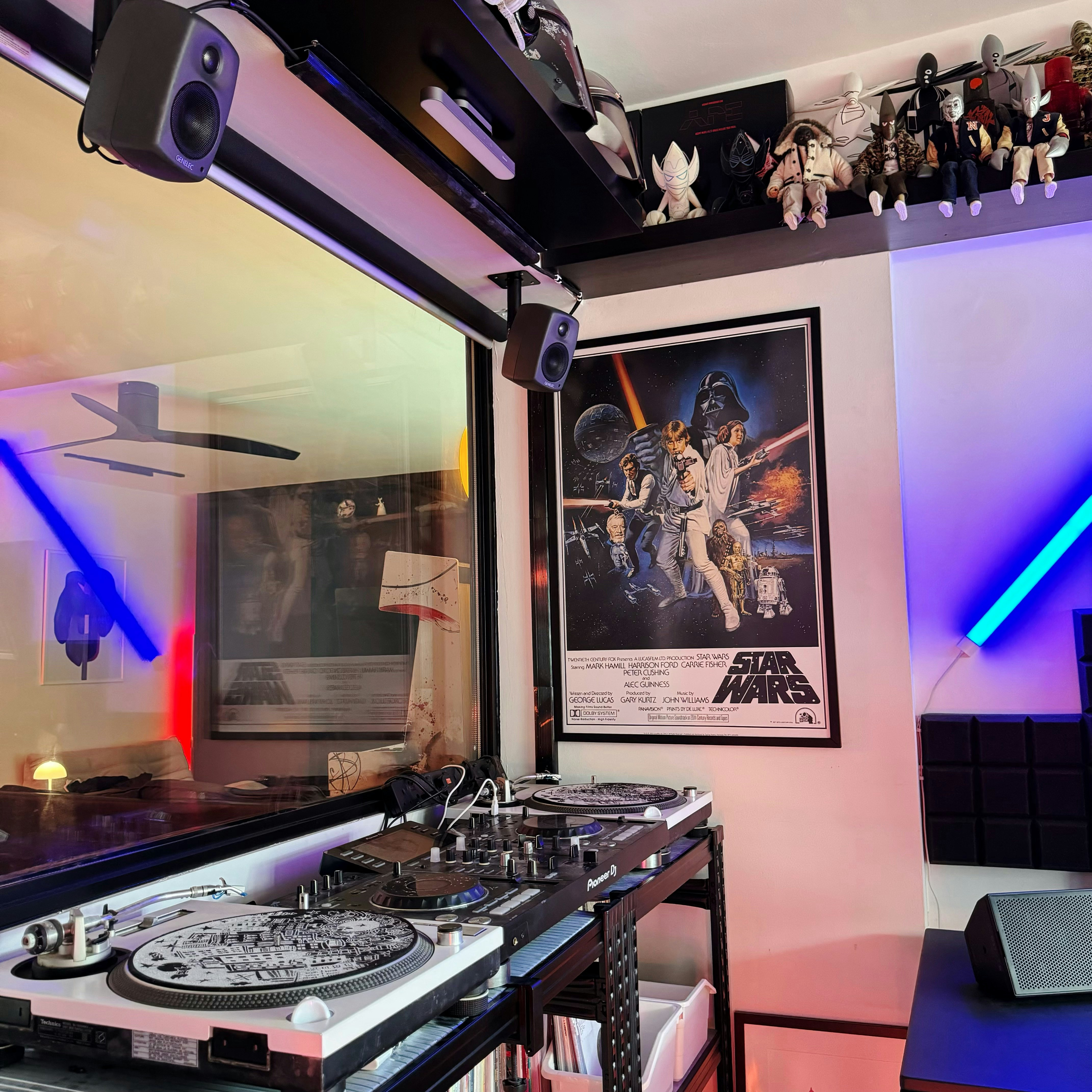 A Fun Home Workspace Tour: Productivity Meets Collectibles & Music