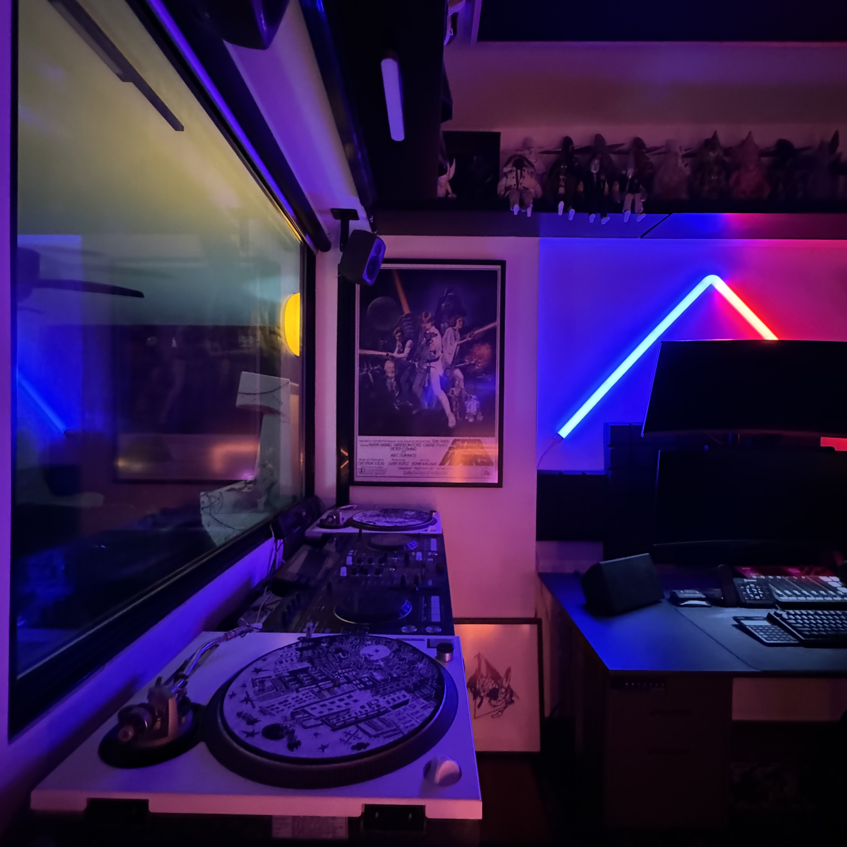 A Fun Home Workspace Tour: Productivity Meets Collectibles & Music