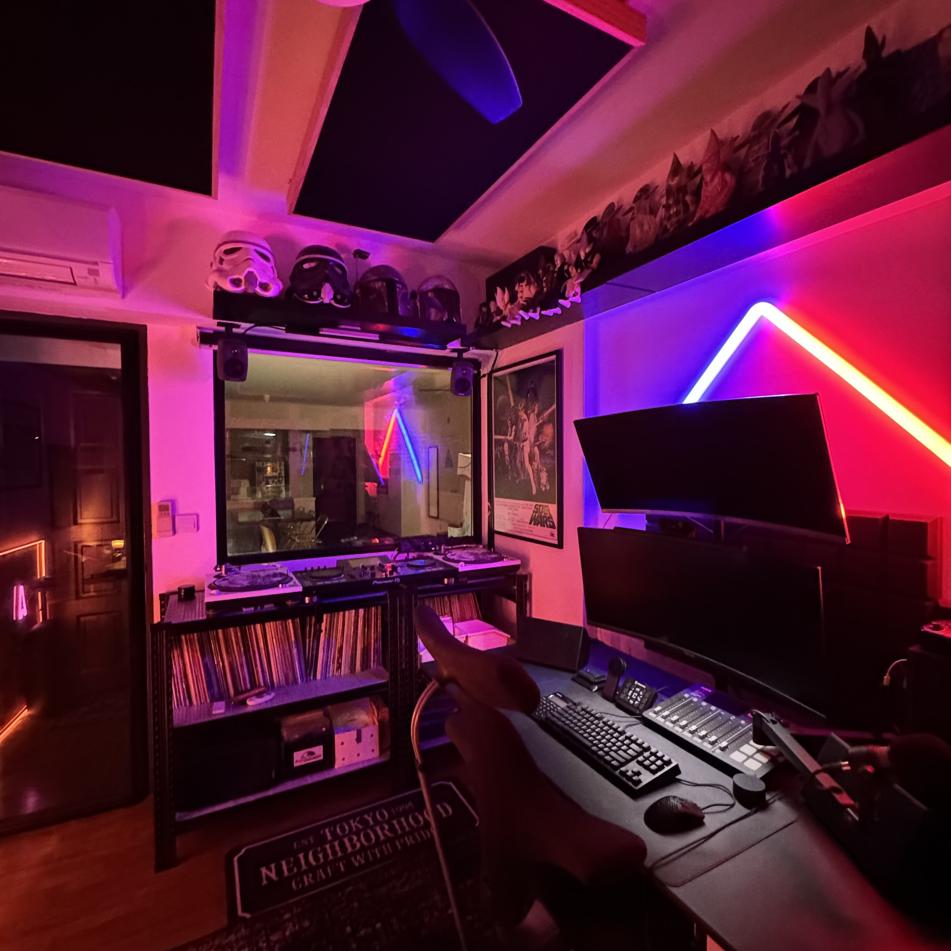 A Fun Home Workspace Tour: Productivity Meets Collectibles & Music