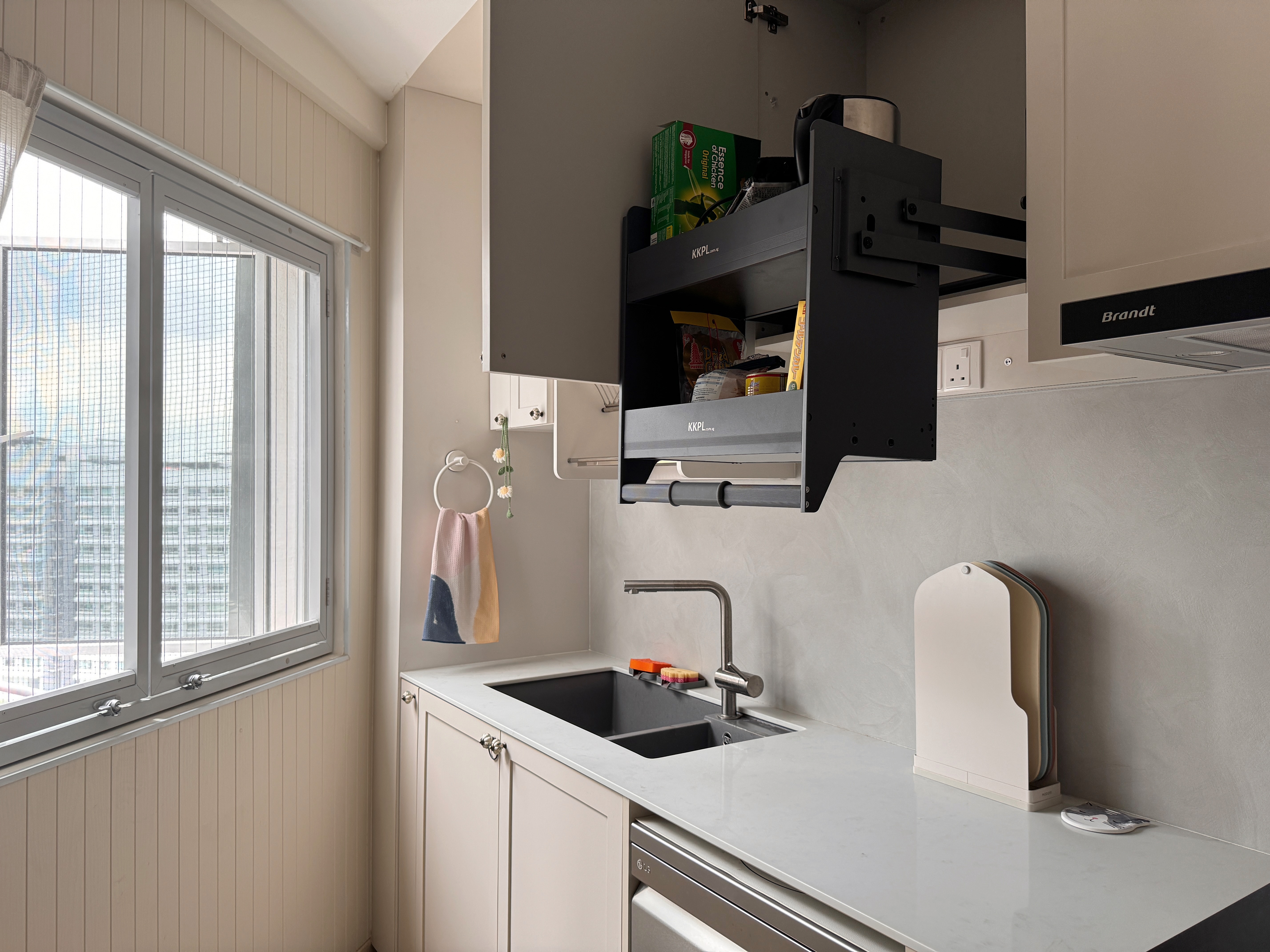 See How We Optimize Storage Space in Small Kitchen with Awkward Layout