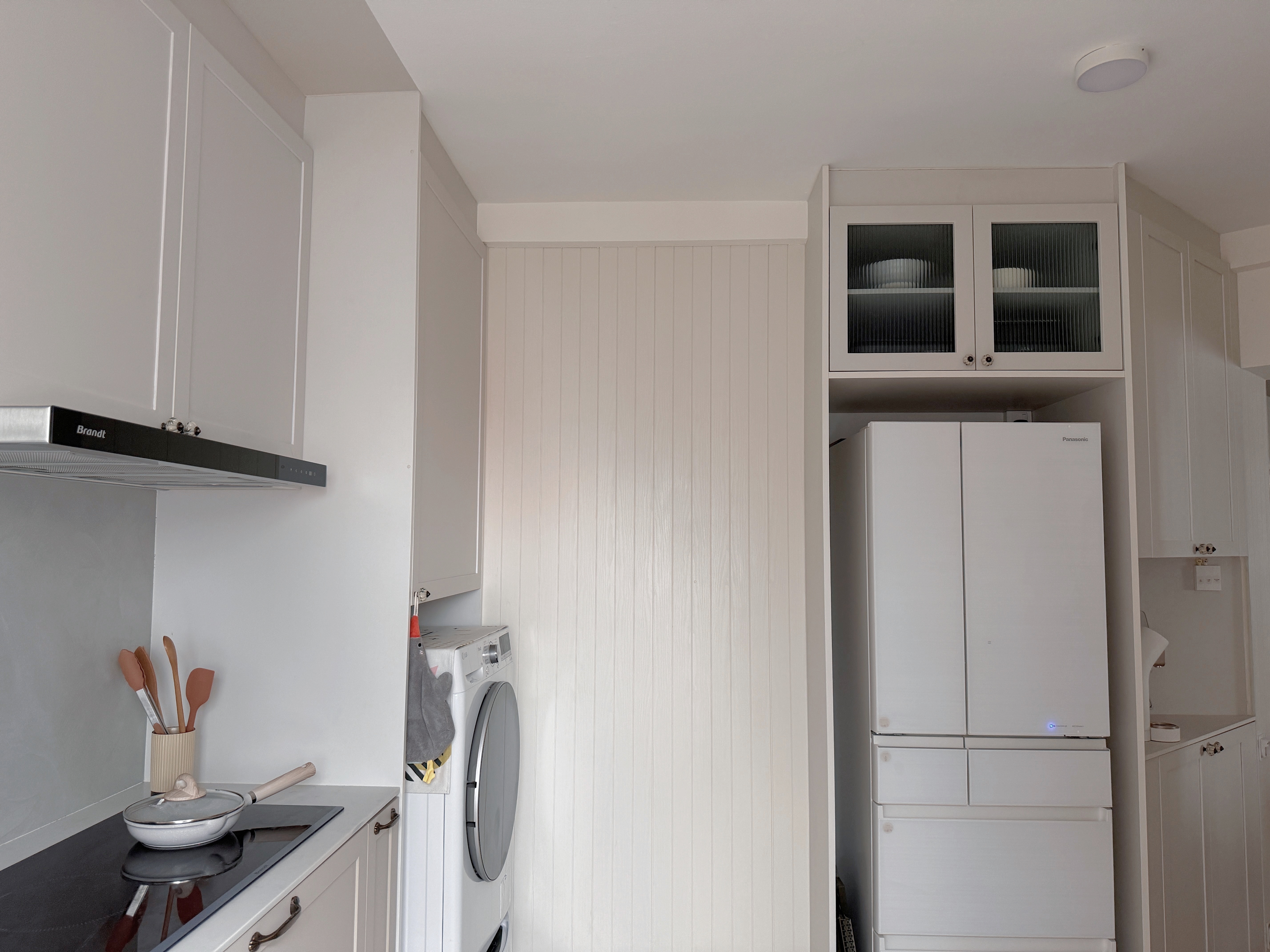 See How We Optimize Storage Space in Small Kitchen with Awkward Layout