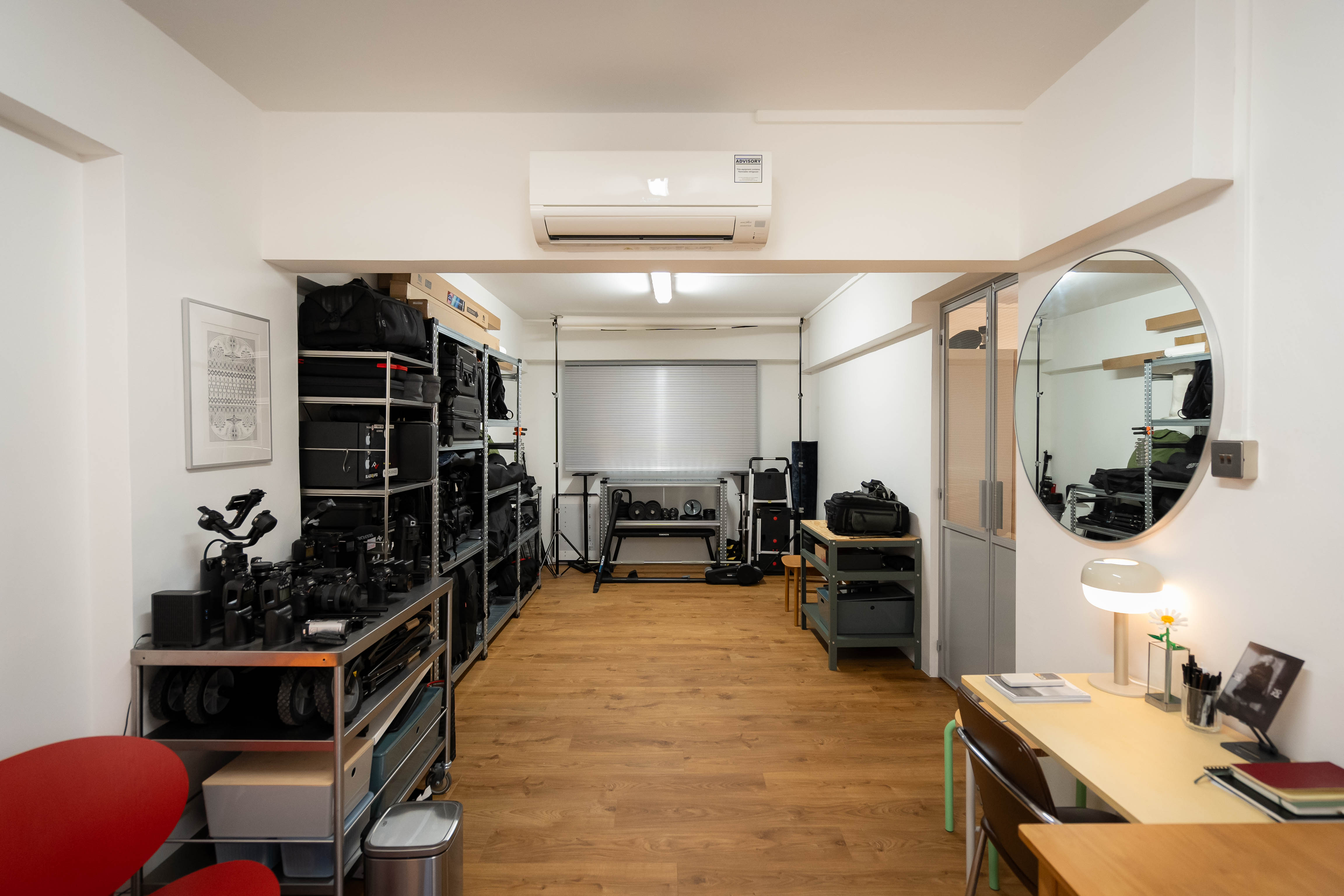 A peek into a photographer's home workspace/studio