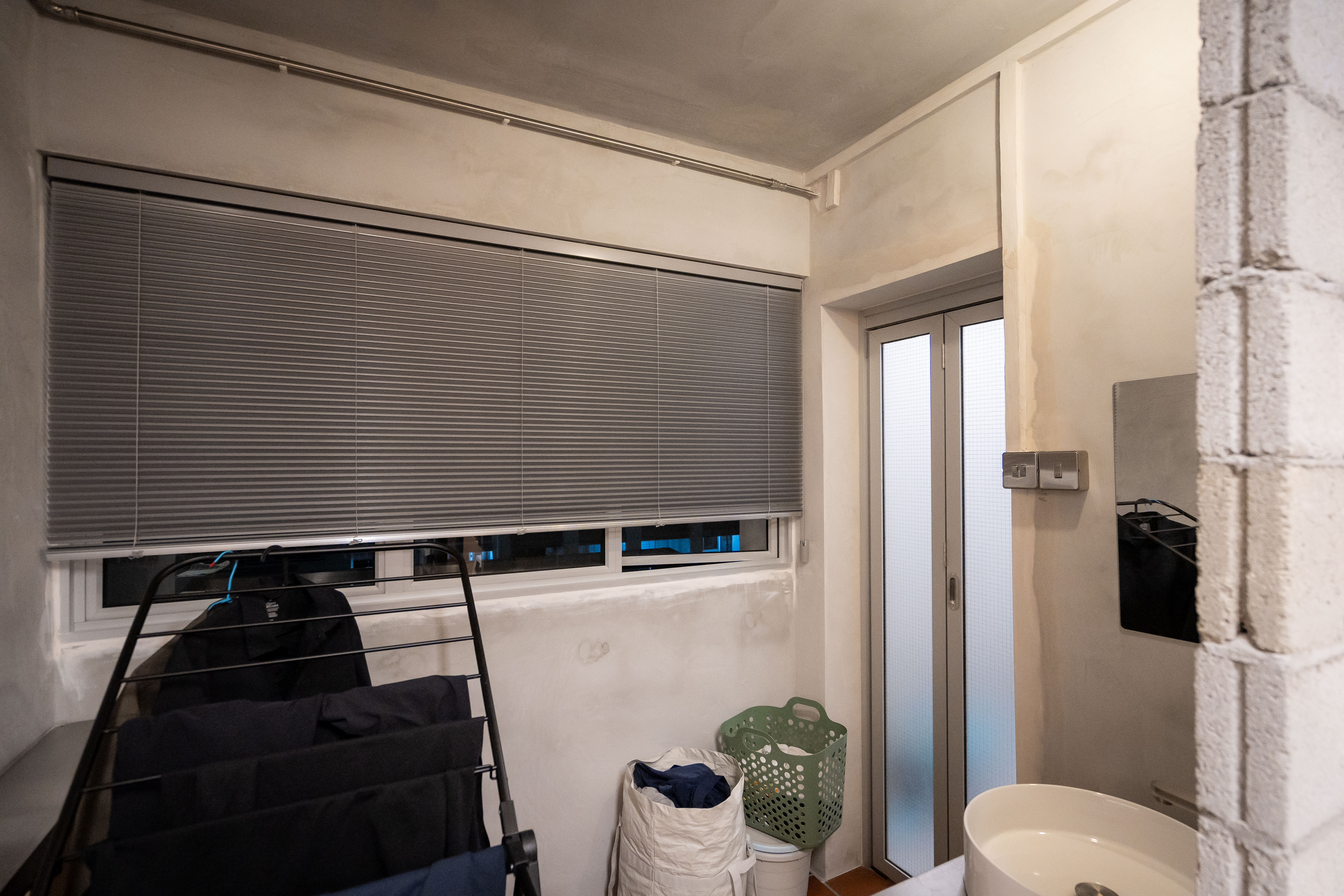 Brutalist service yard that is spartan and stylish