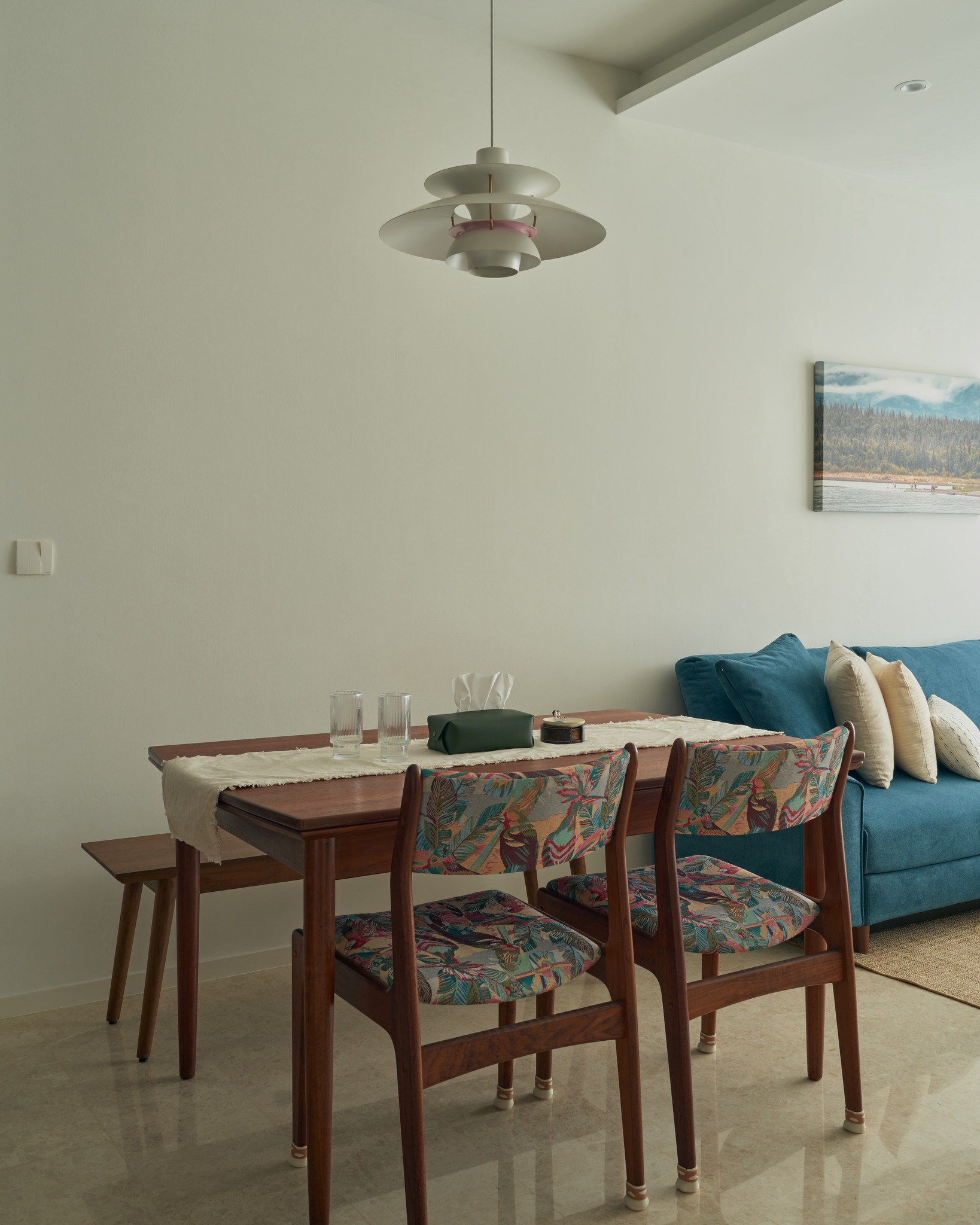 Modern Vintage Home Dining Room with Noden Table