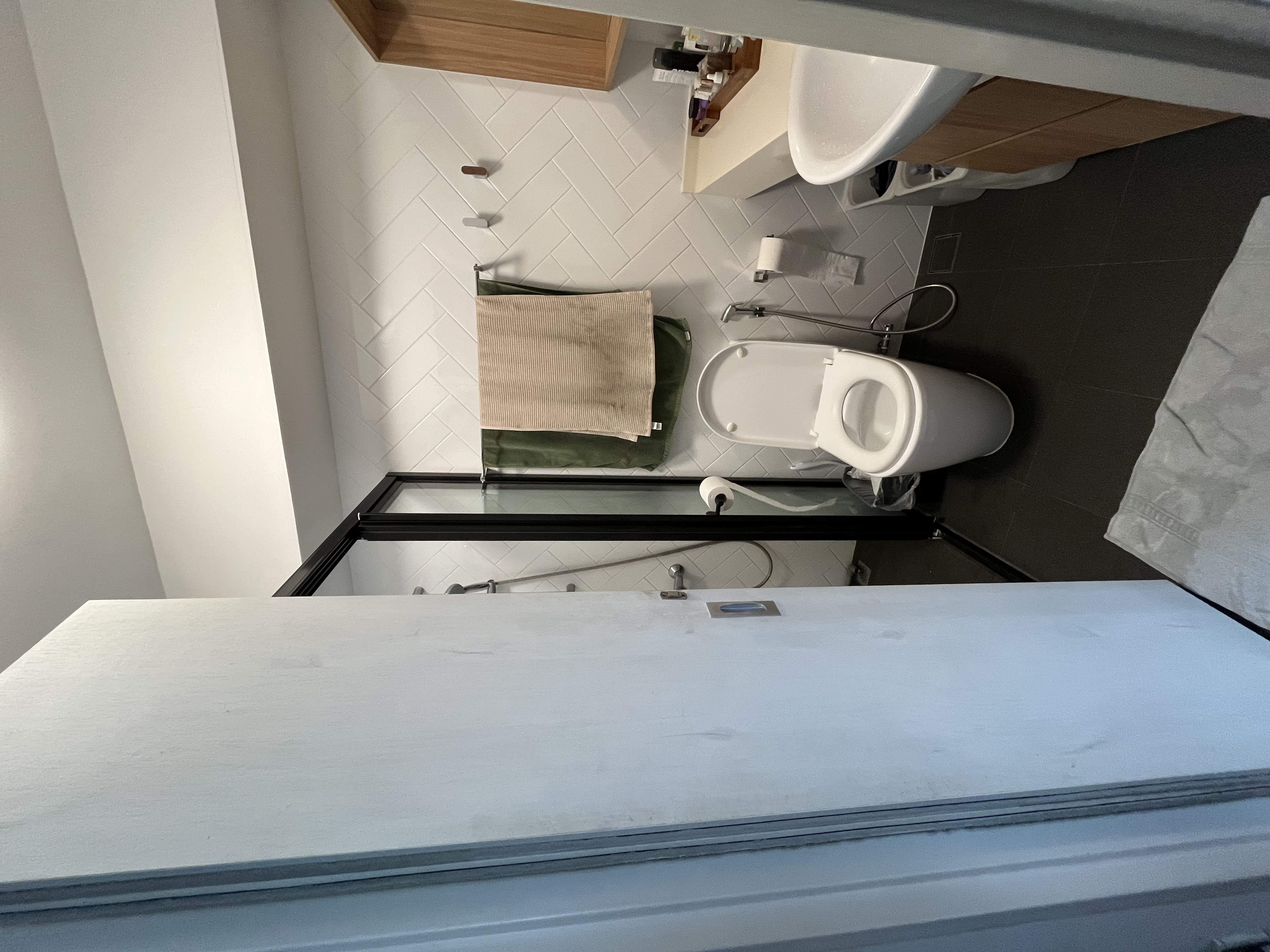 Tips for small bathrooms from a 8 year old homeowner.