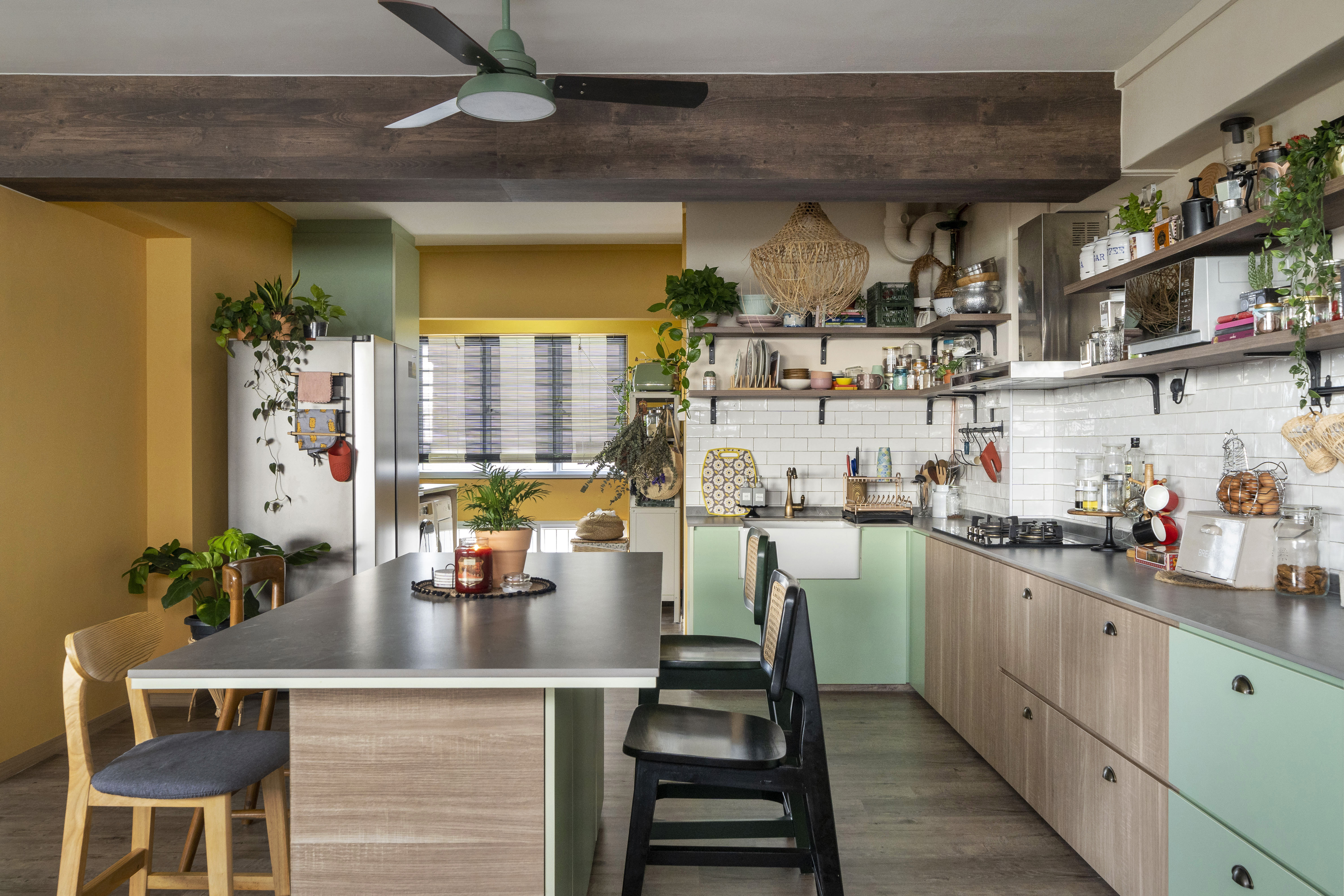 House Tour: Boho Chic and Colour Blocking for a Family of Six