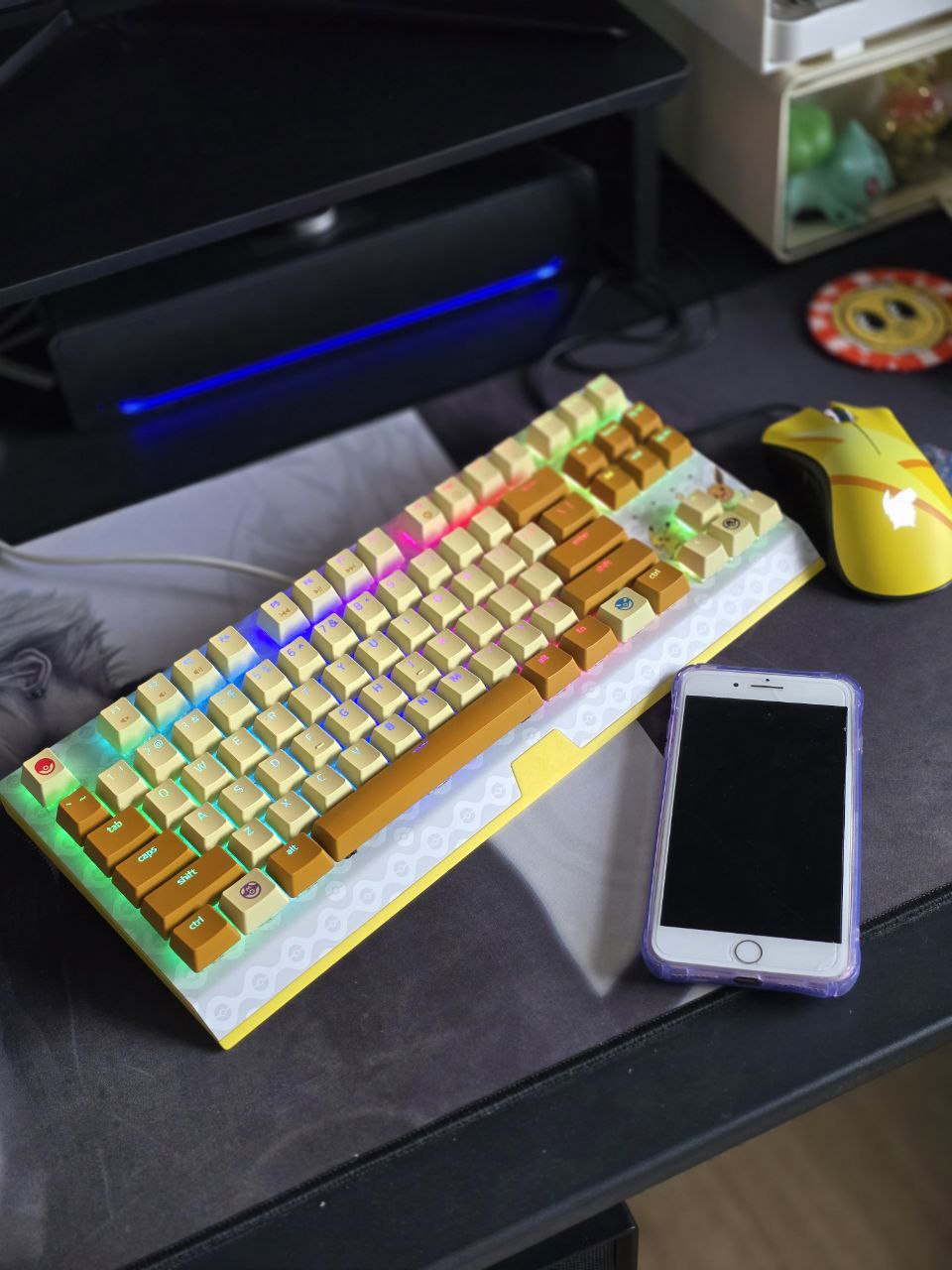 Our Dark-Toned Workspace with Pikachu