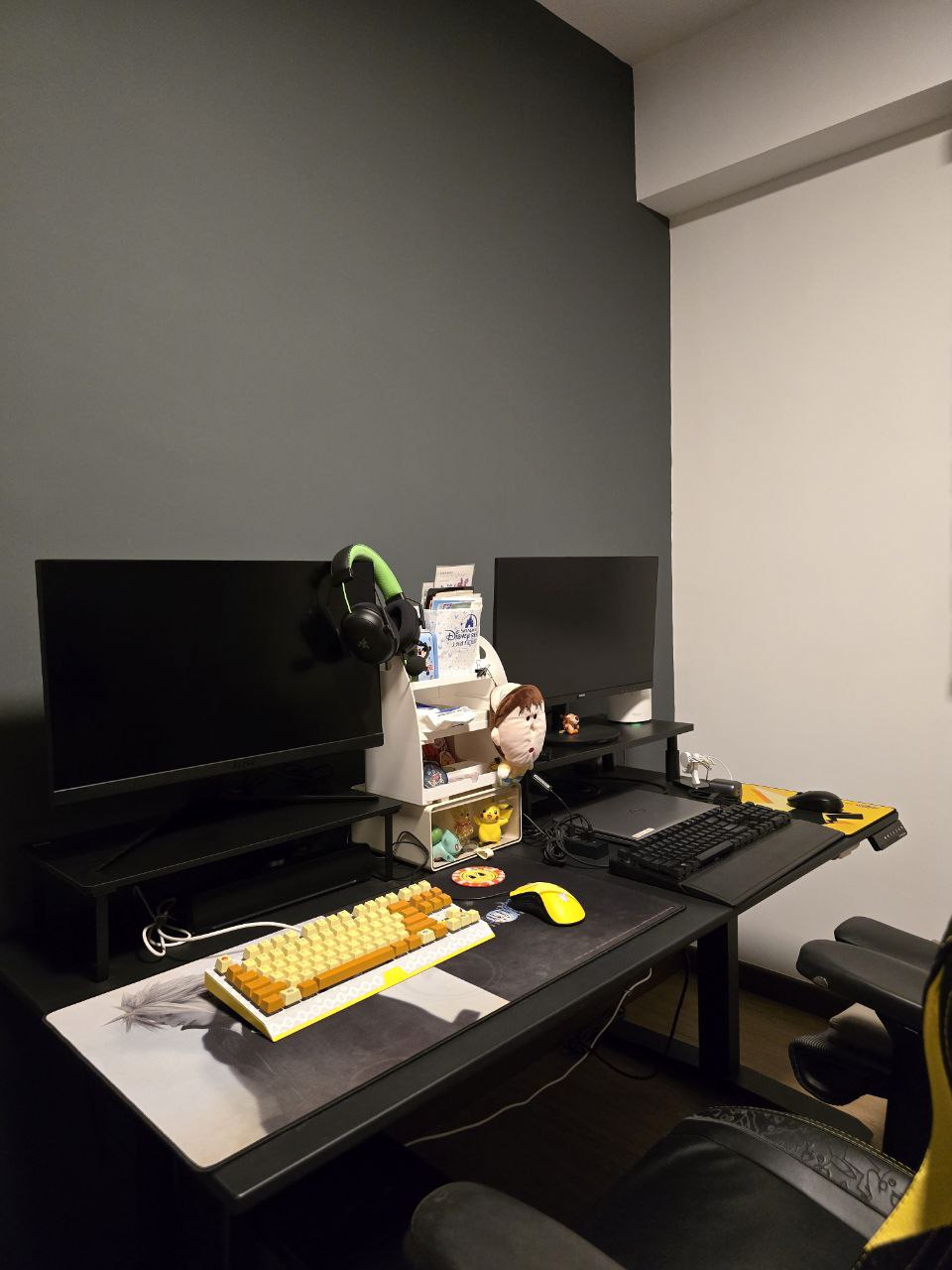 Our Dark-Toned Workspace with Pikachu