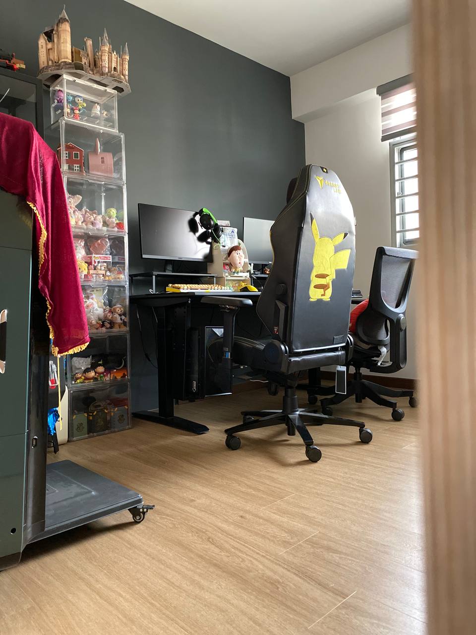 Our Dark-Toned Workspace with Pikachu