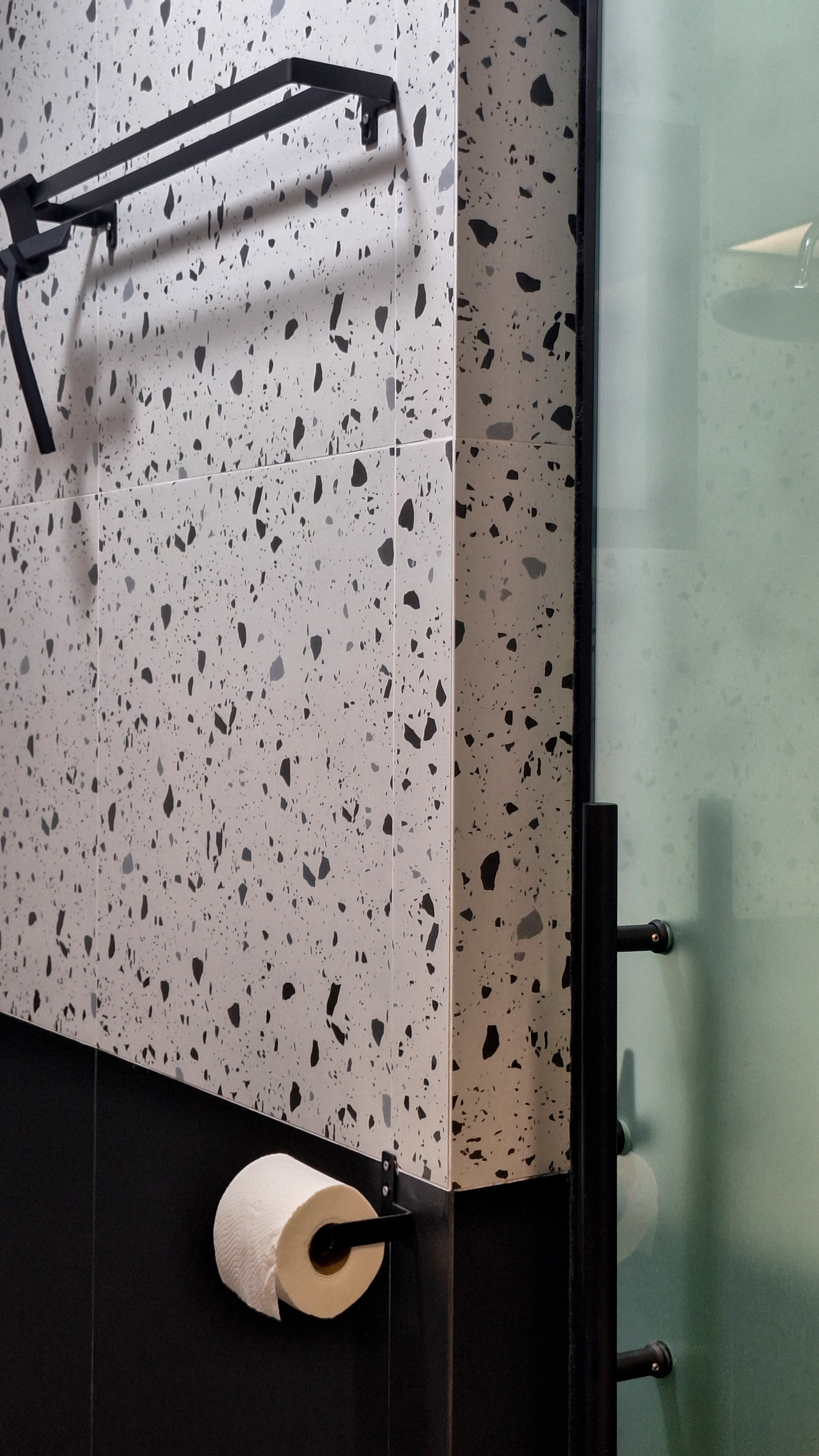 Click in to see 2 totally different bathrooms: Light vs Dark