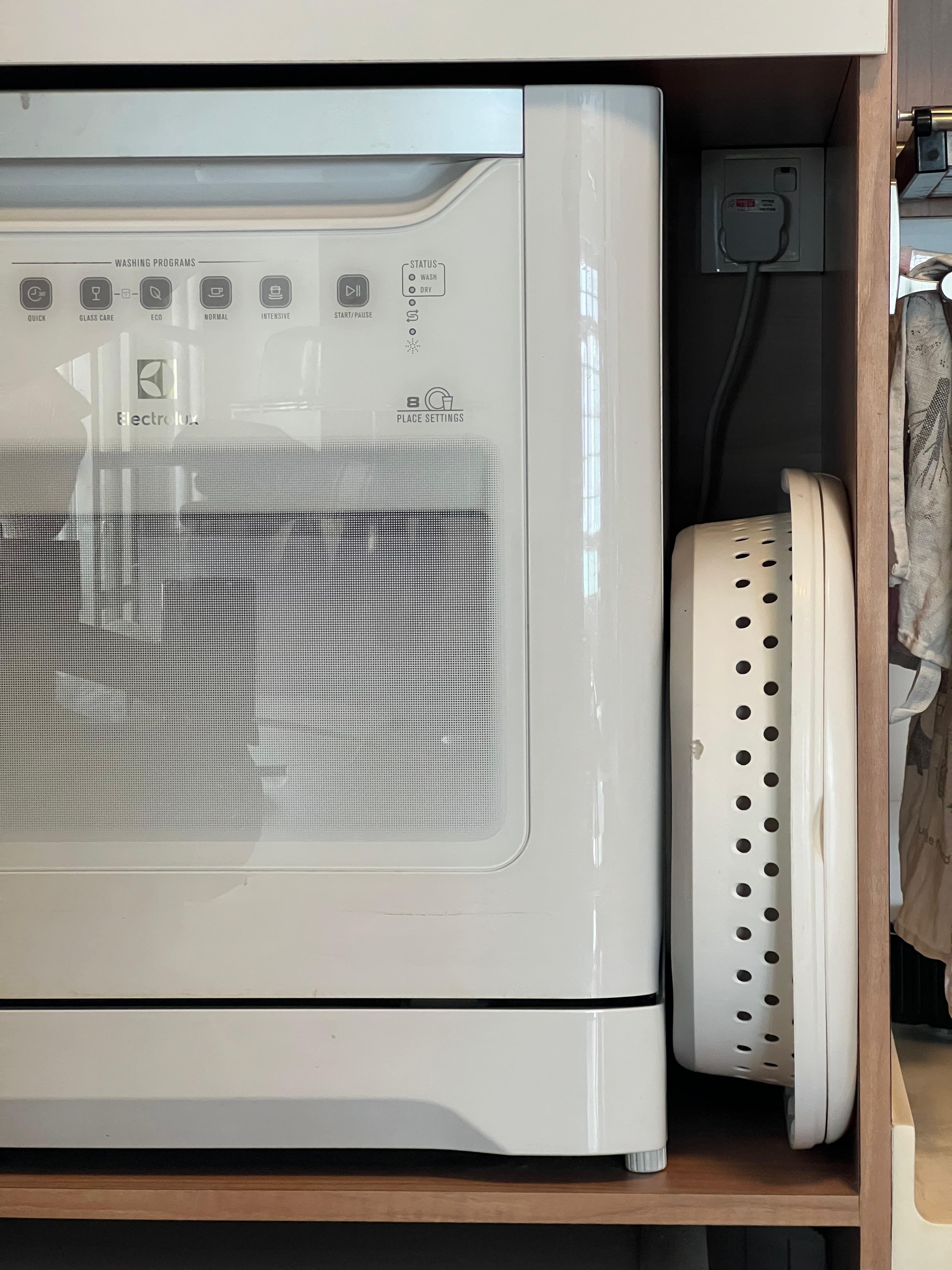 How we make a tiny laundry corner work in our small kitchen