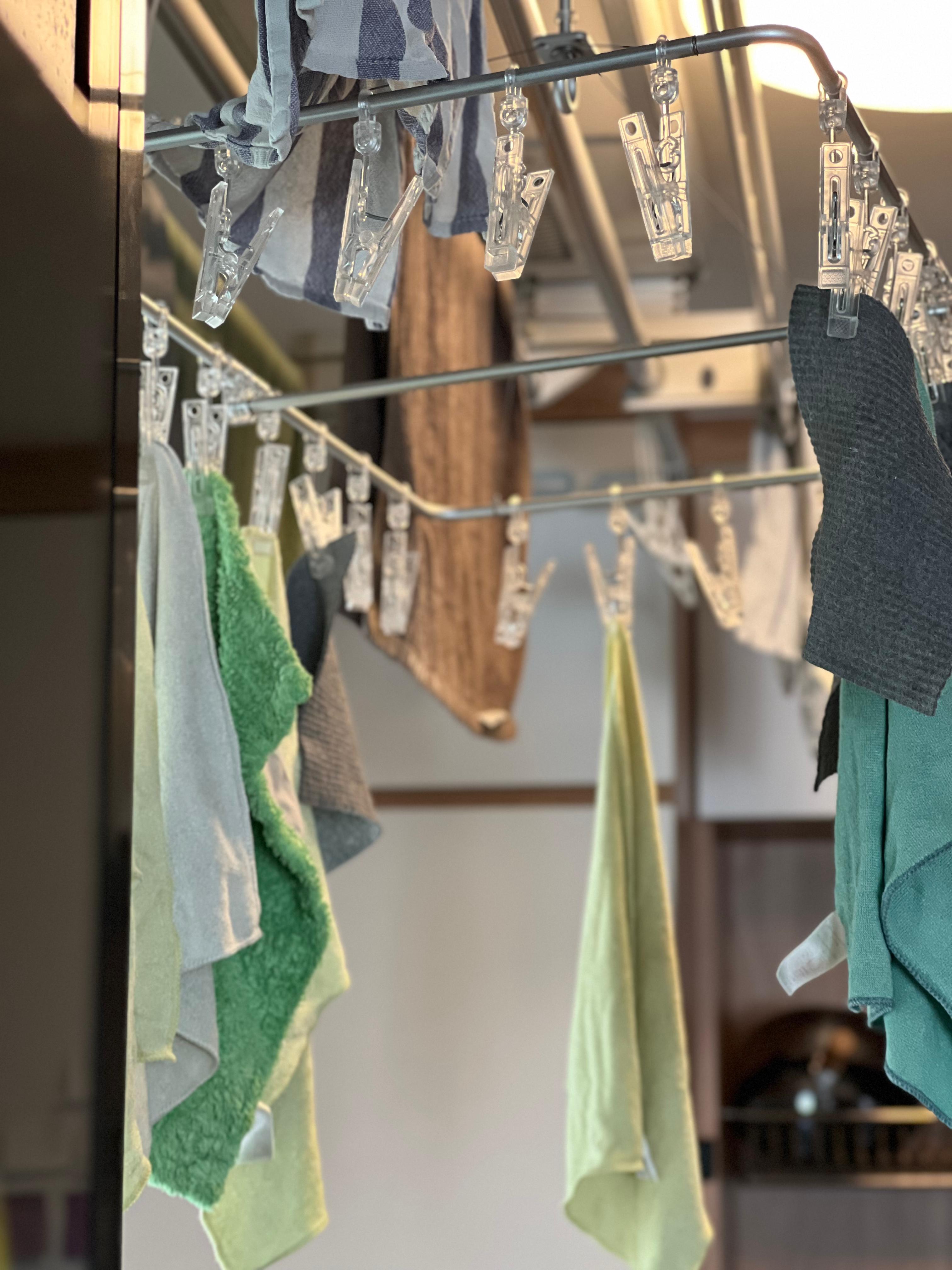 How we make a tiny laundry corner work in our small kitchen