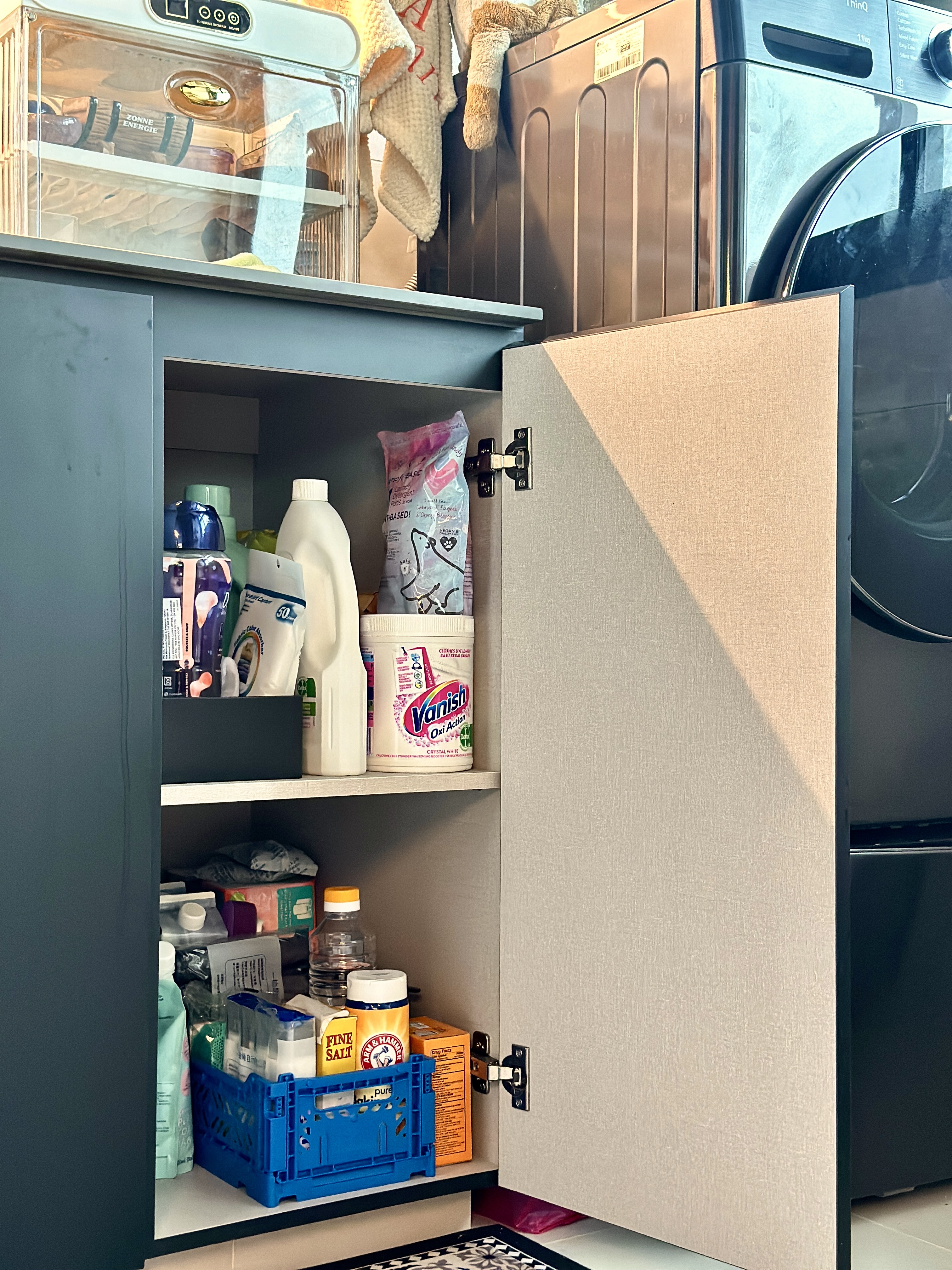 Organising Our Monochrome Open-Concept Kitchen | Tampines