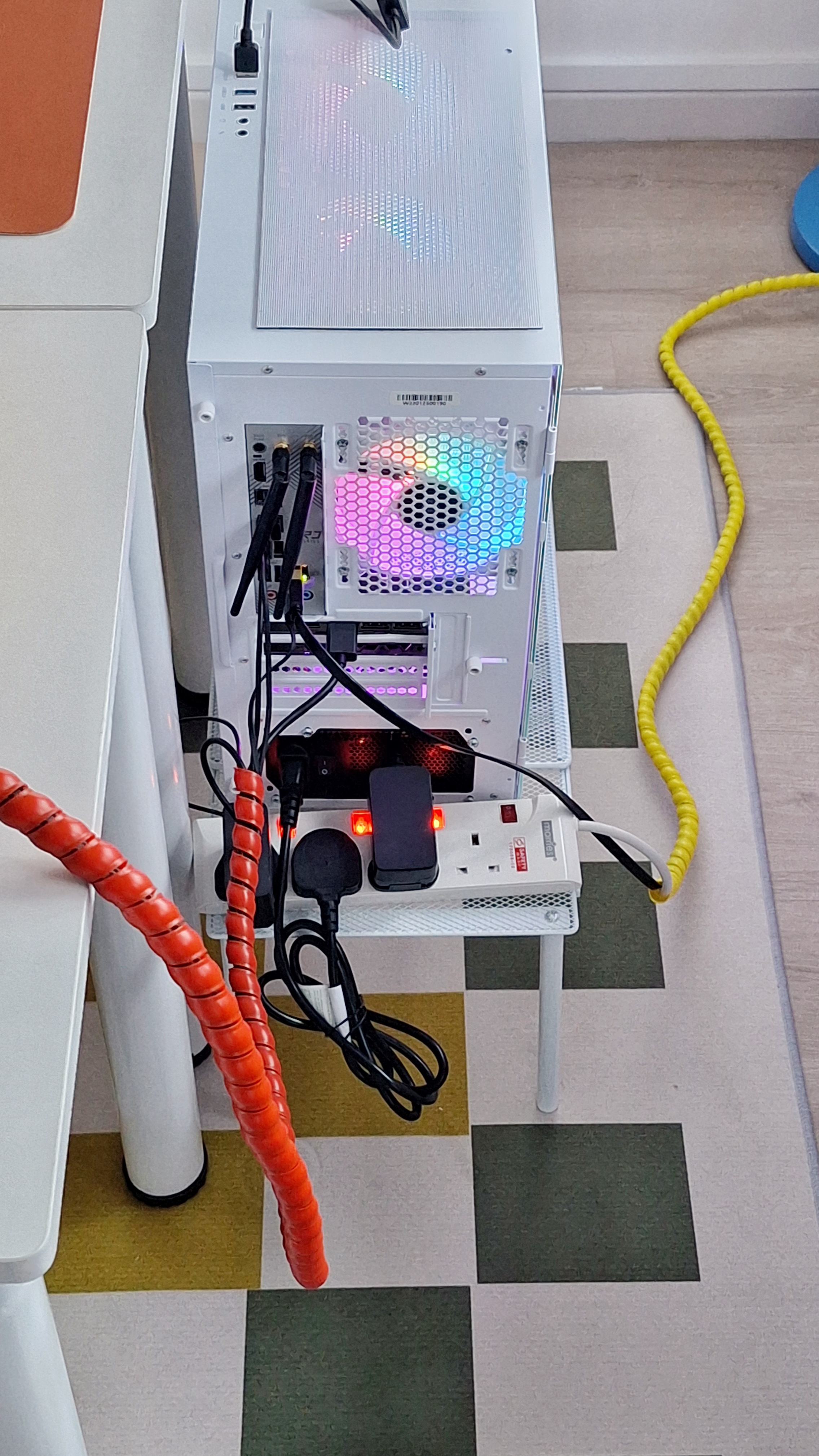 My colourful maximalist eclectic workspace ❤️🧡💛💚💙