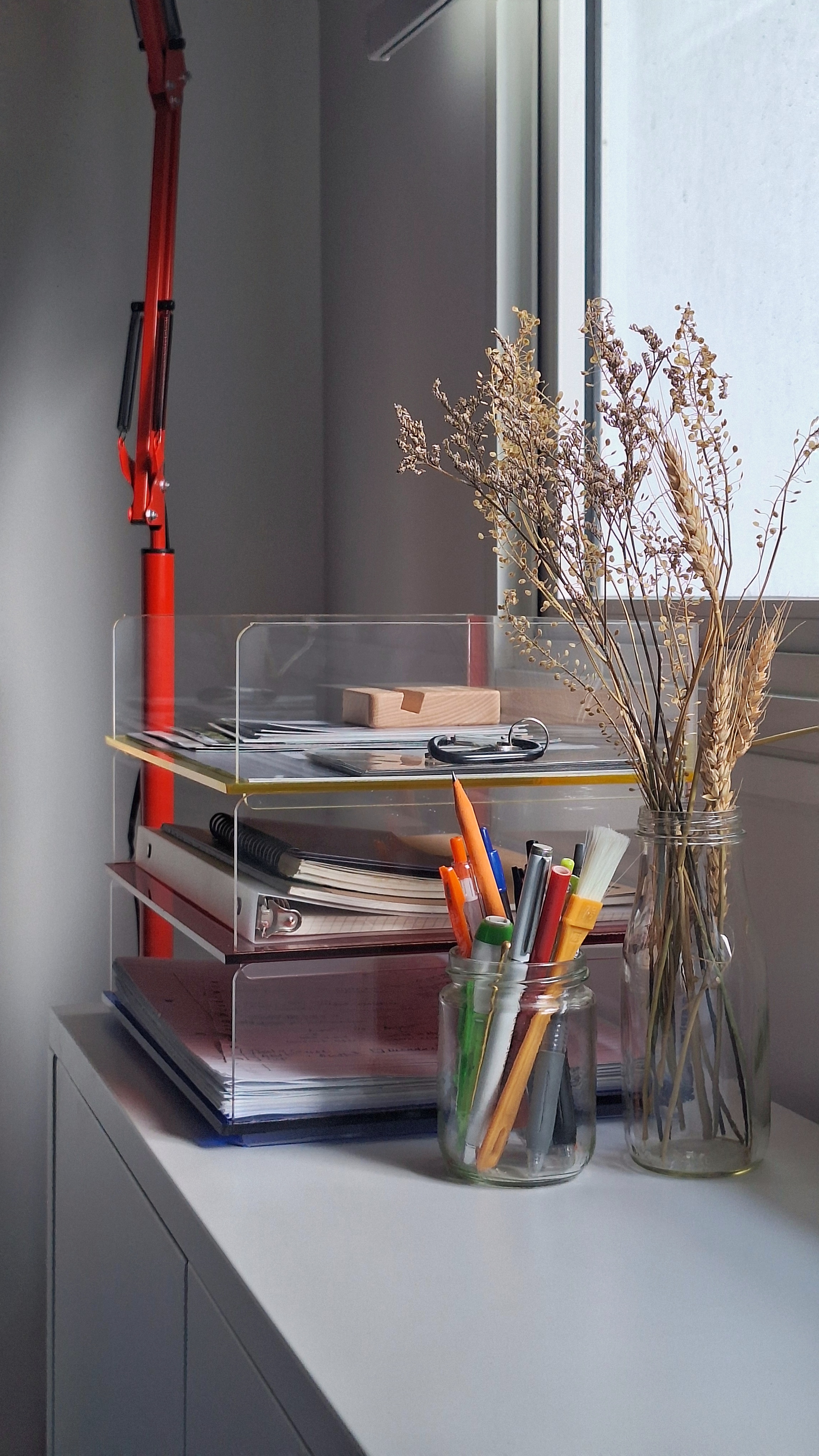 My colourful maximalist eclectic workspace ❤️🧡💛💚💙