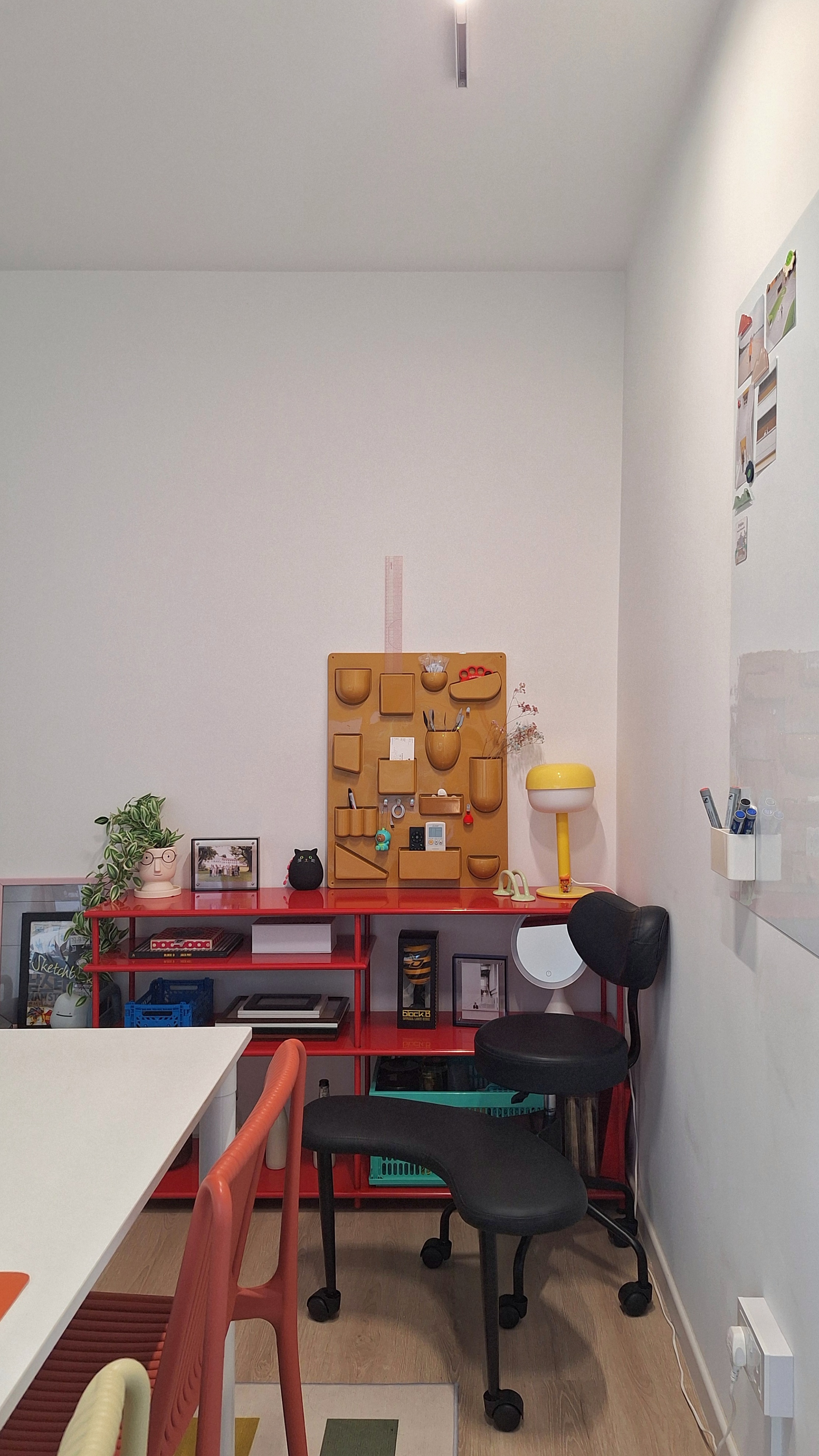 My colourful maximalist eclectic workspace ❤️🧡💛💚💙