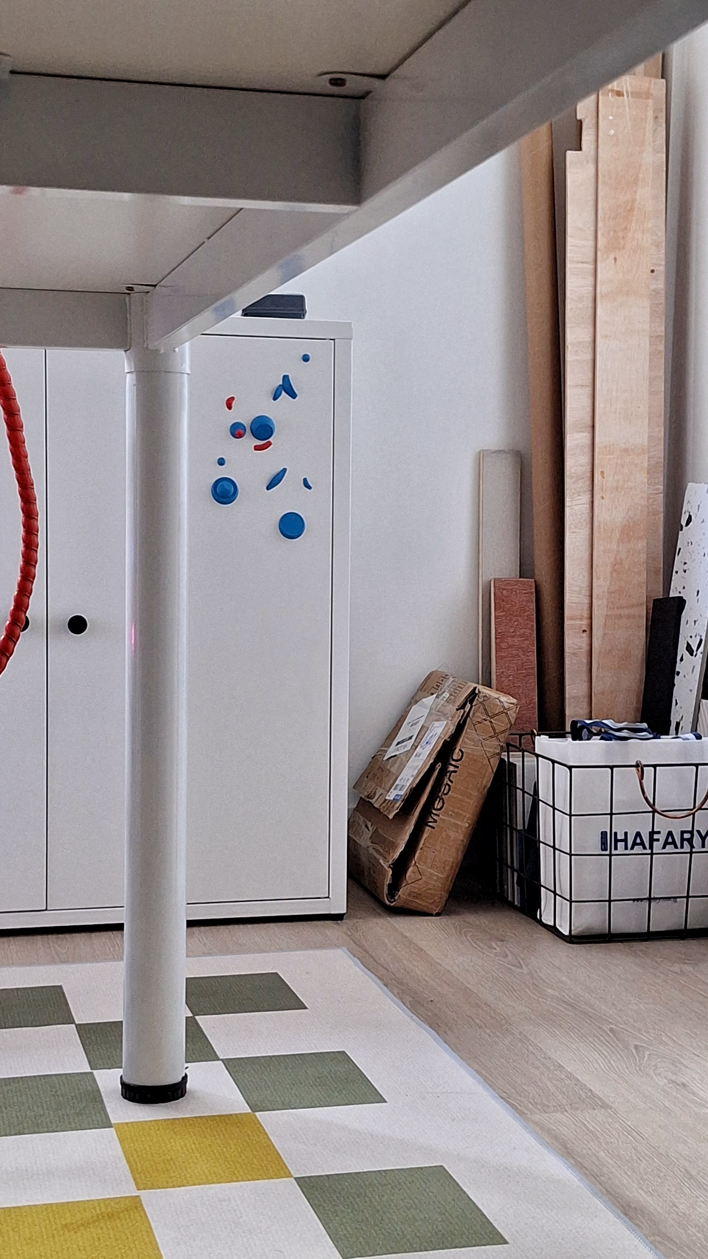 My colourful maximalist eclectic workspace ❤️🧡💛💚💙