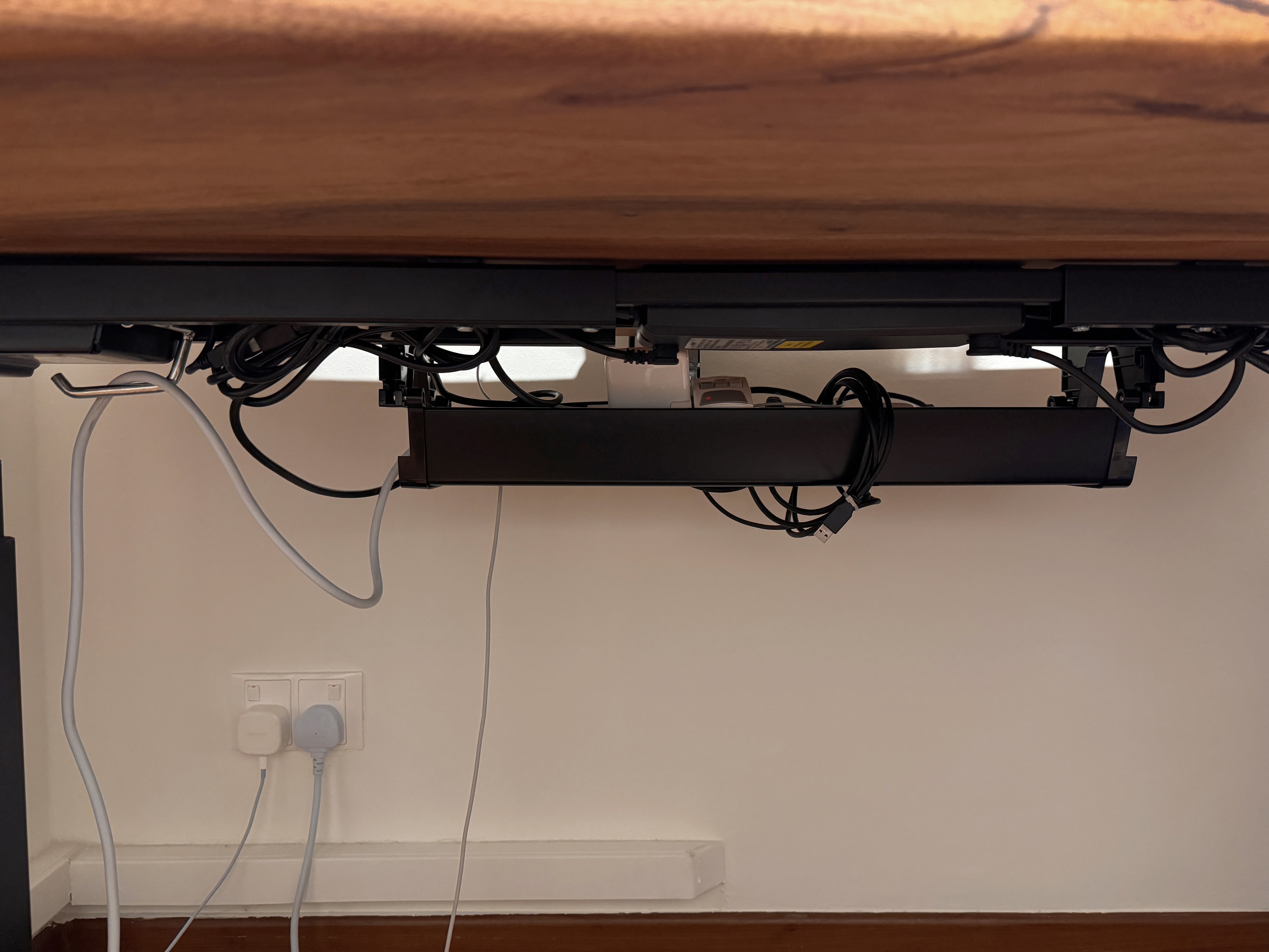 A Couple's Work From Home Setup With No Built-Ins