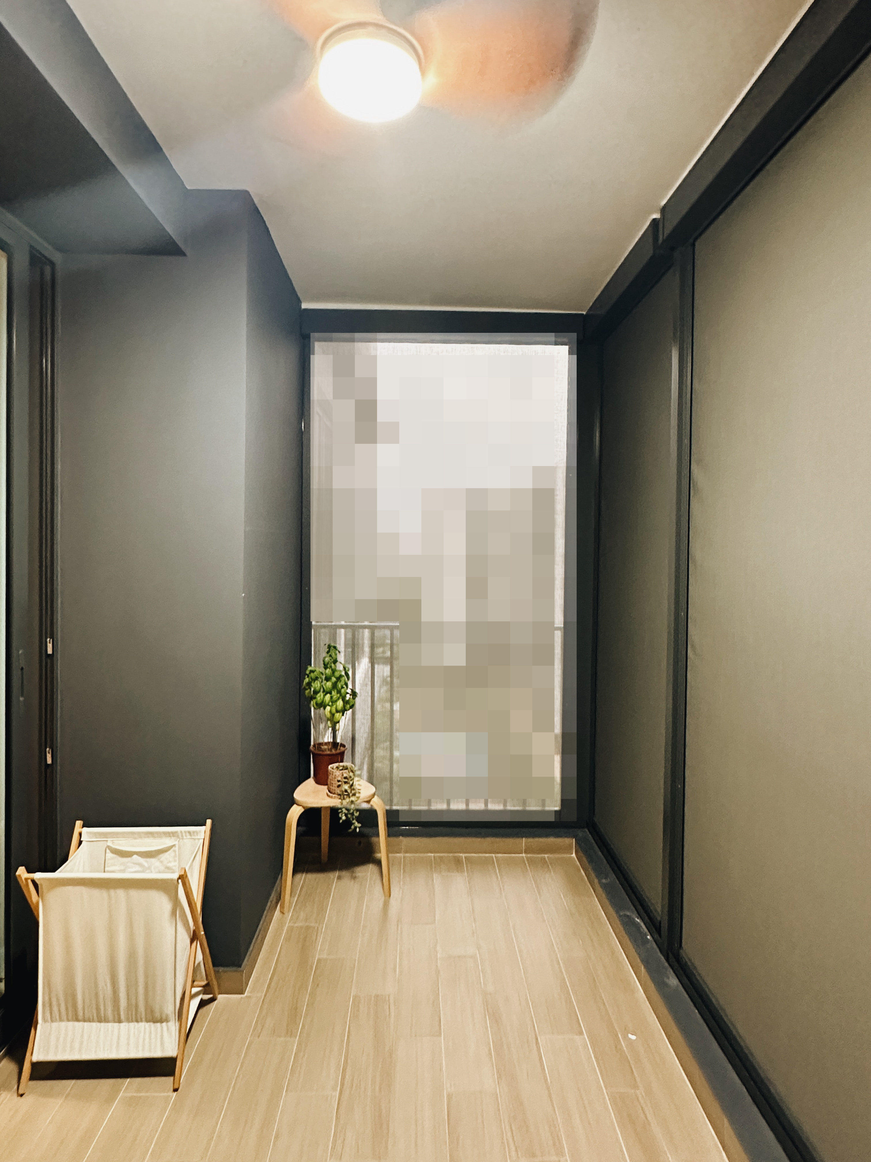 A Minimalist Home with a Touch of Green Serenity