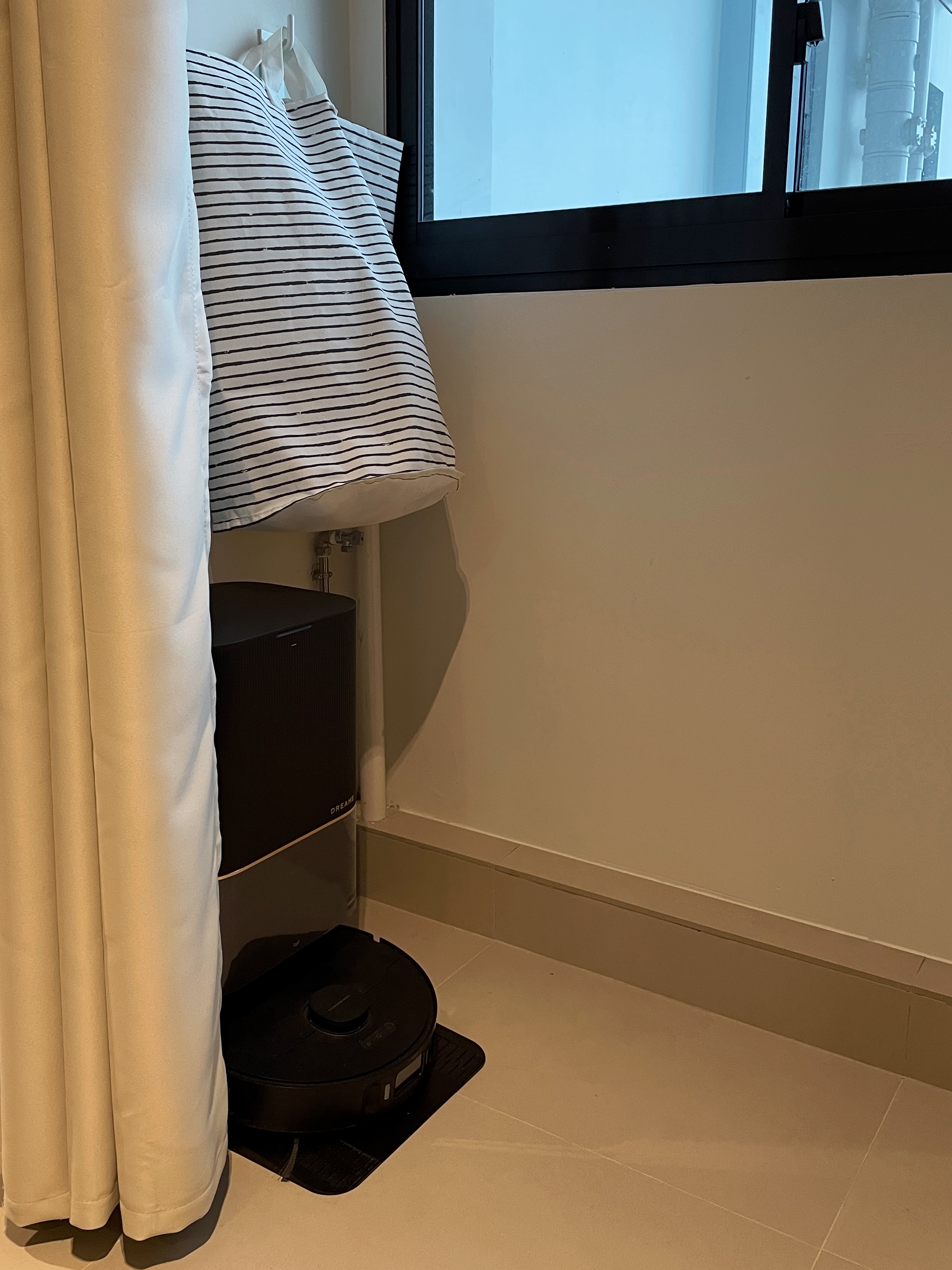 Laundry yard separated by a Curtain