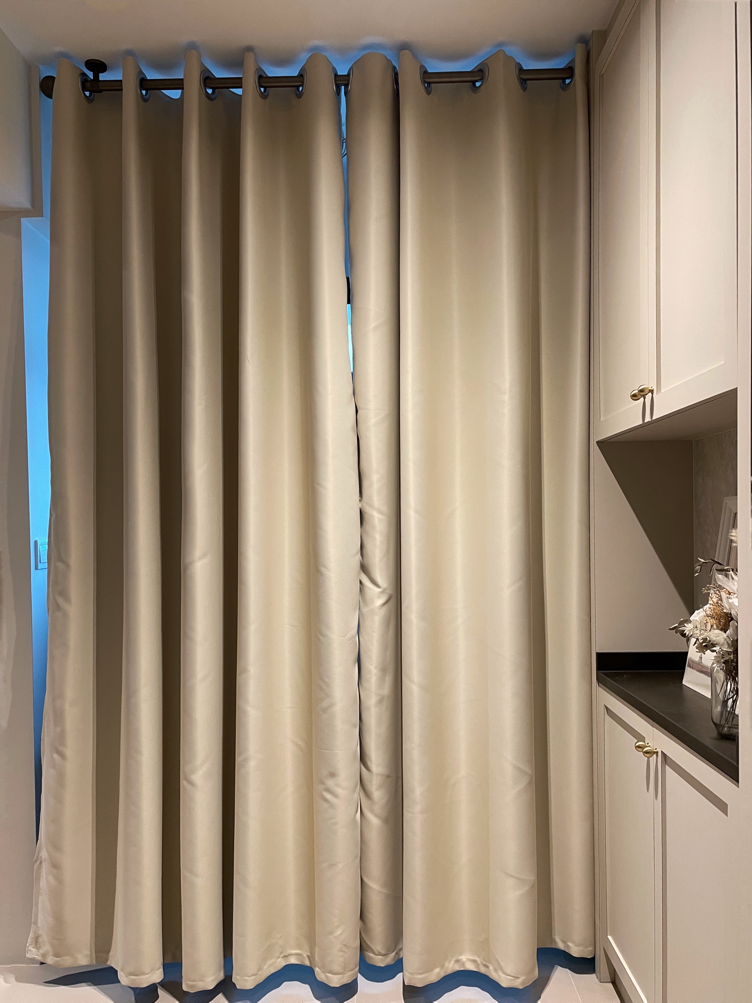 Laundry yard separated by a Curtain