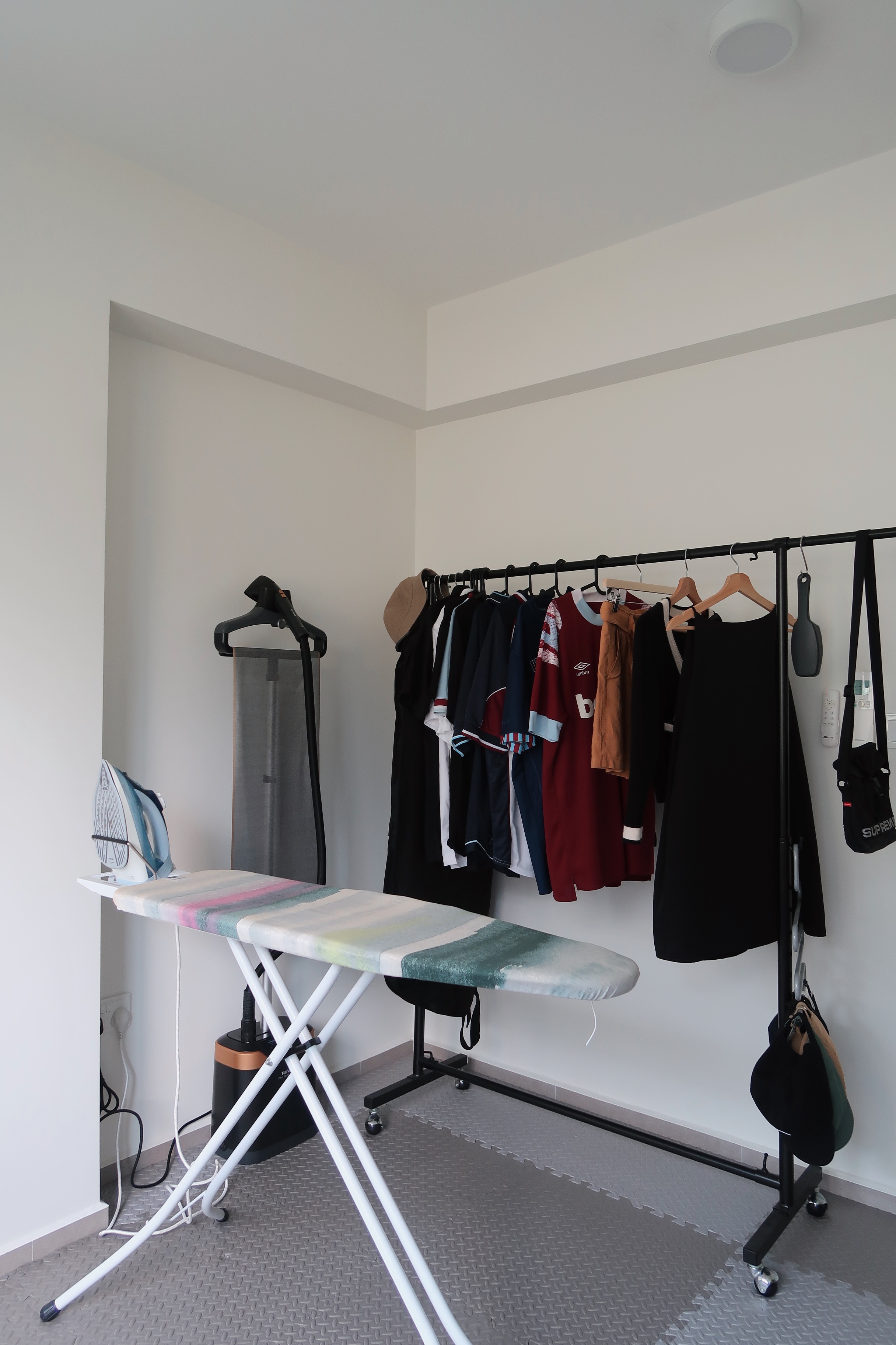 Our Laundry Room Meets Exercise Corner