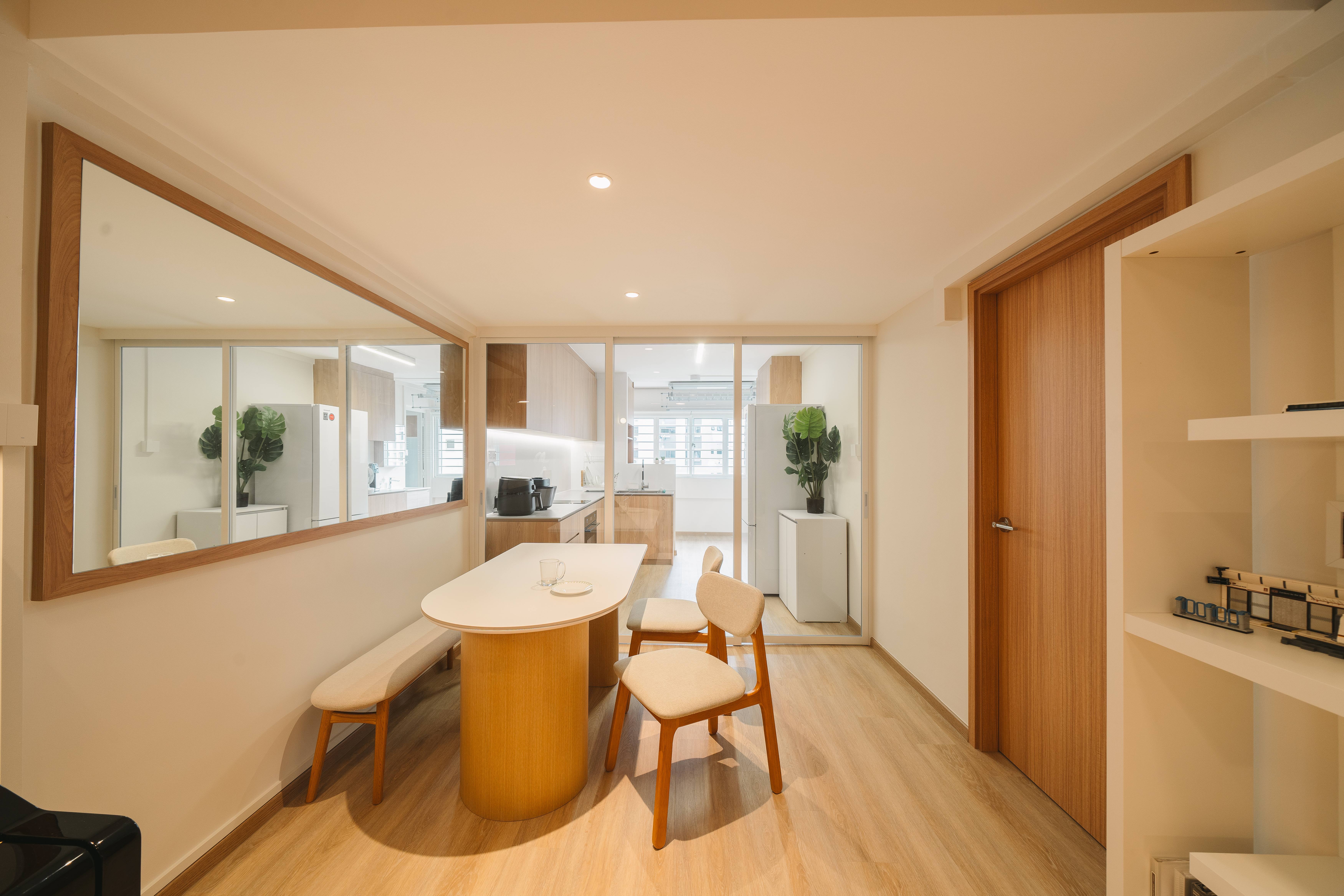 Simple and cosy revamp of old 2-br resale in scandi/minimalist style