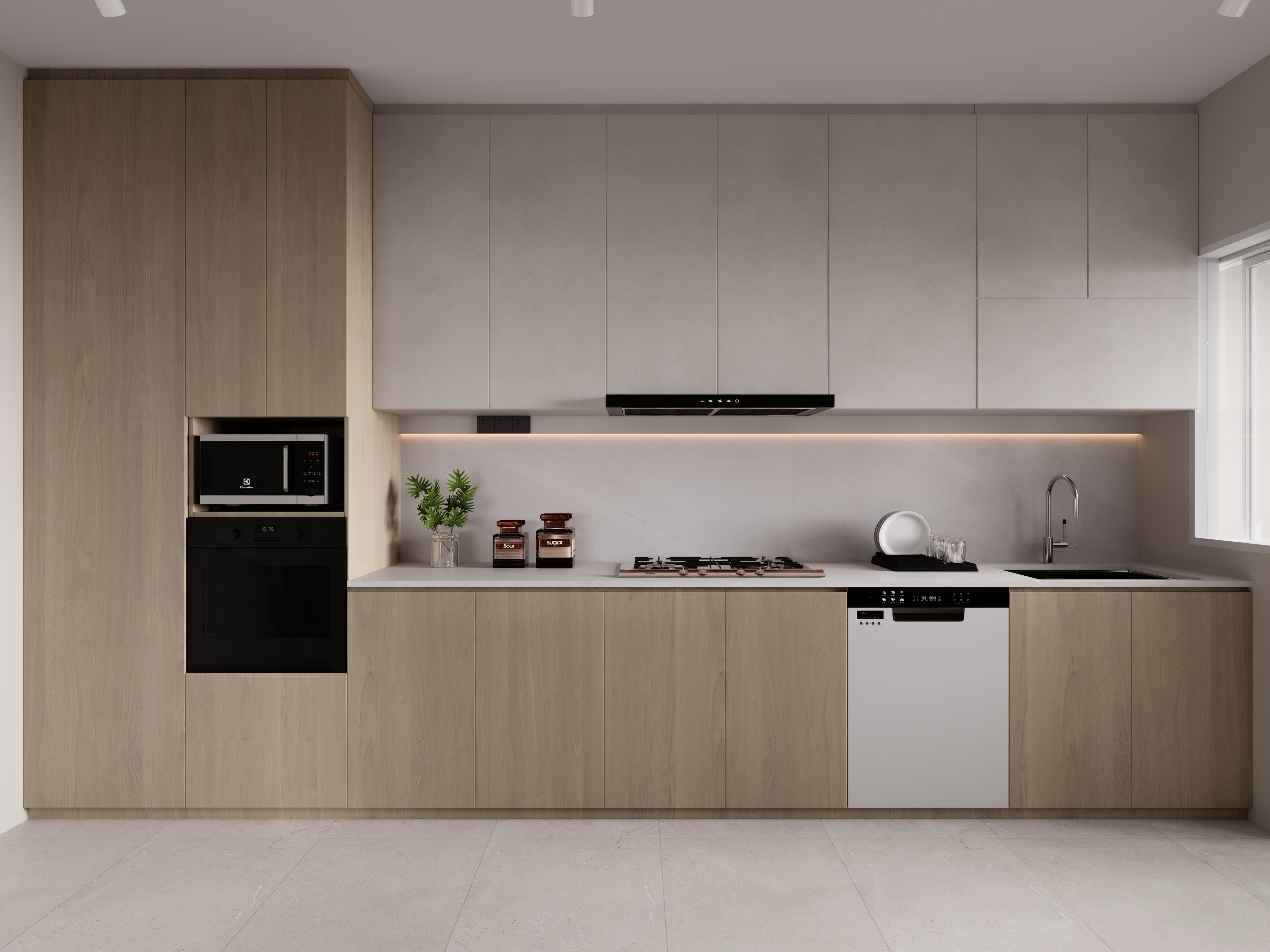 Minimalist Harmony: A Japandi-Scandi Kitchen