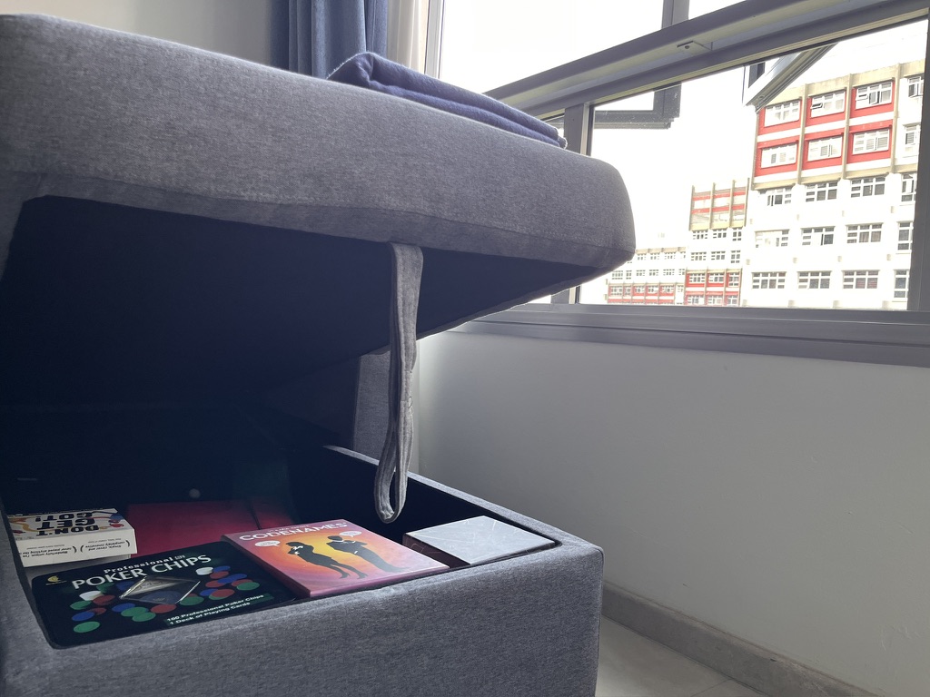 Our Living Room: Zero built-ins, many hidden features