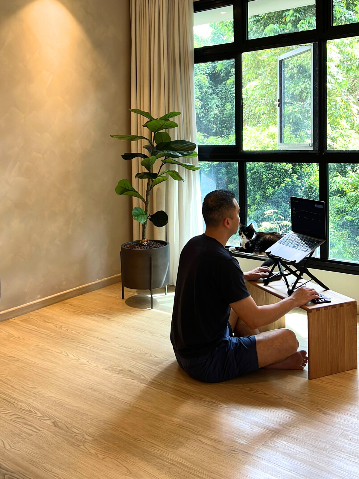 Multi-tasking furniture for our flexible living space!