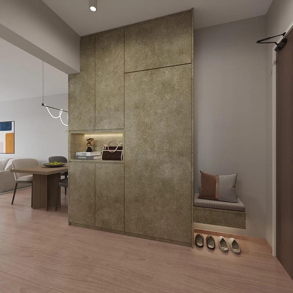 Renders VS Reality | Entryway | 4-room Tampines
