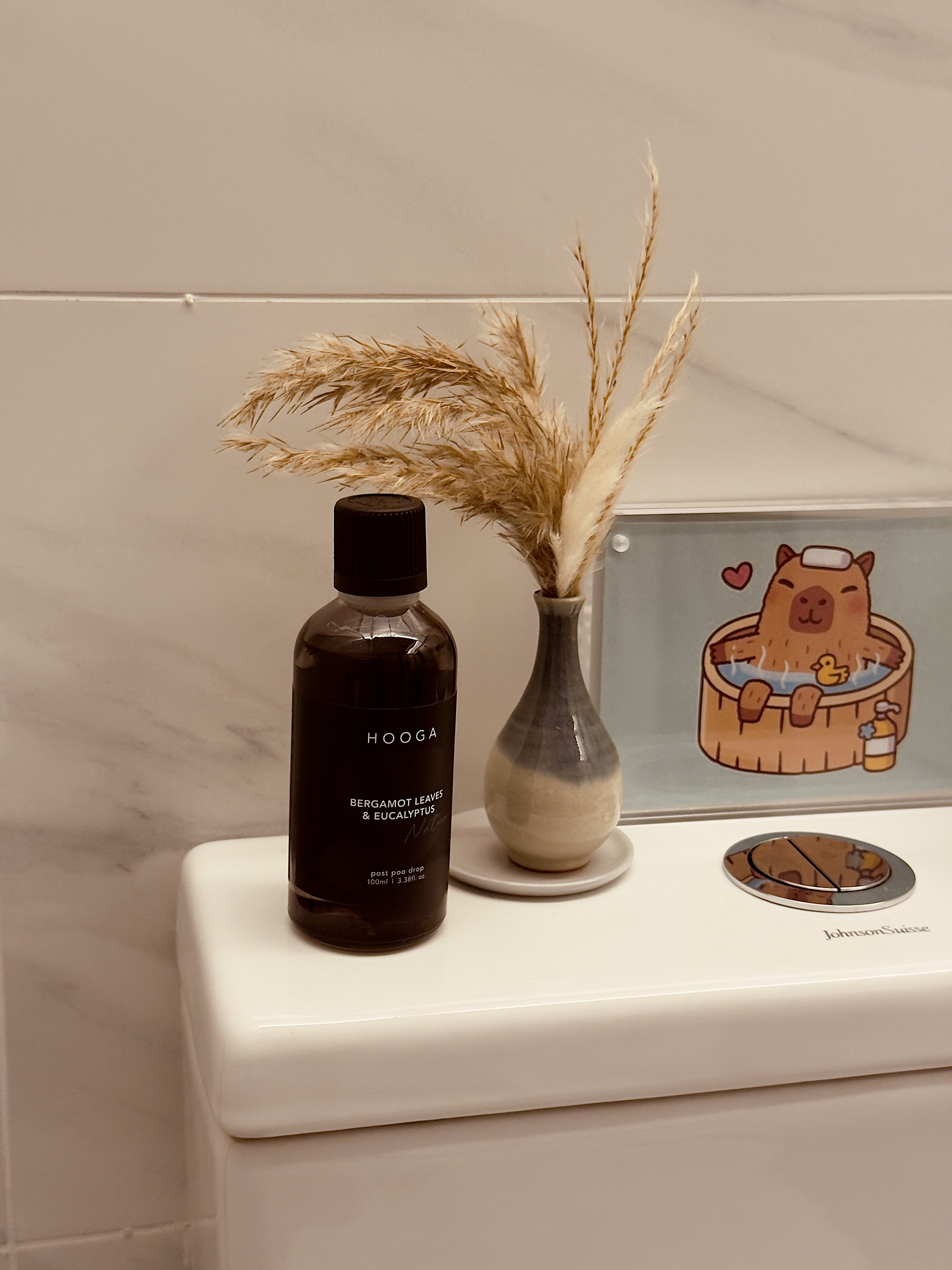 Our common and master bathroom primed for a soothing, self-care ritual
