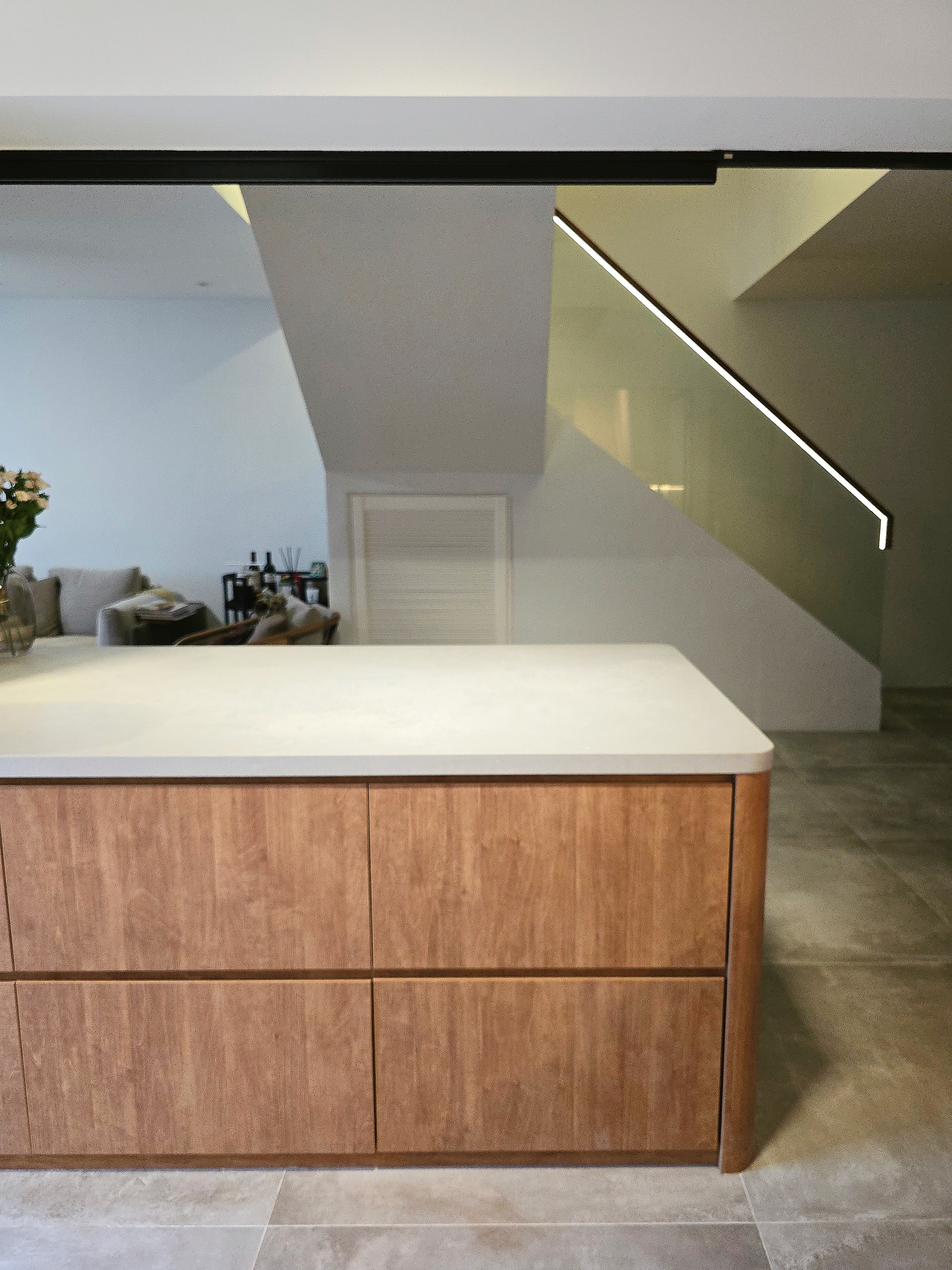 Open+Close Concept kitchen  in a HDB Maisonette