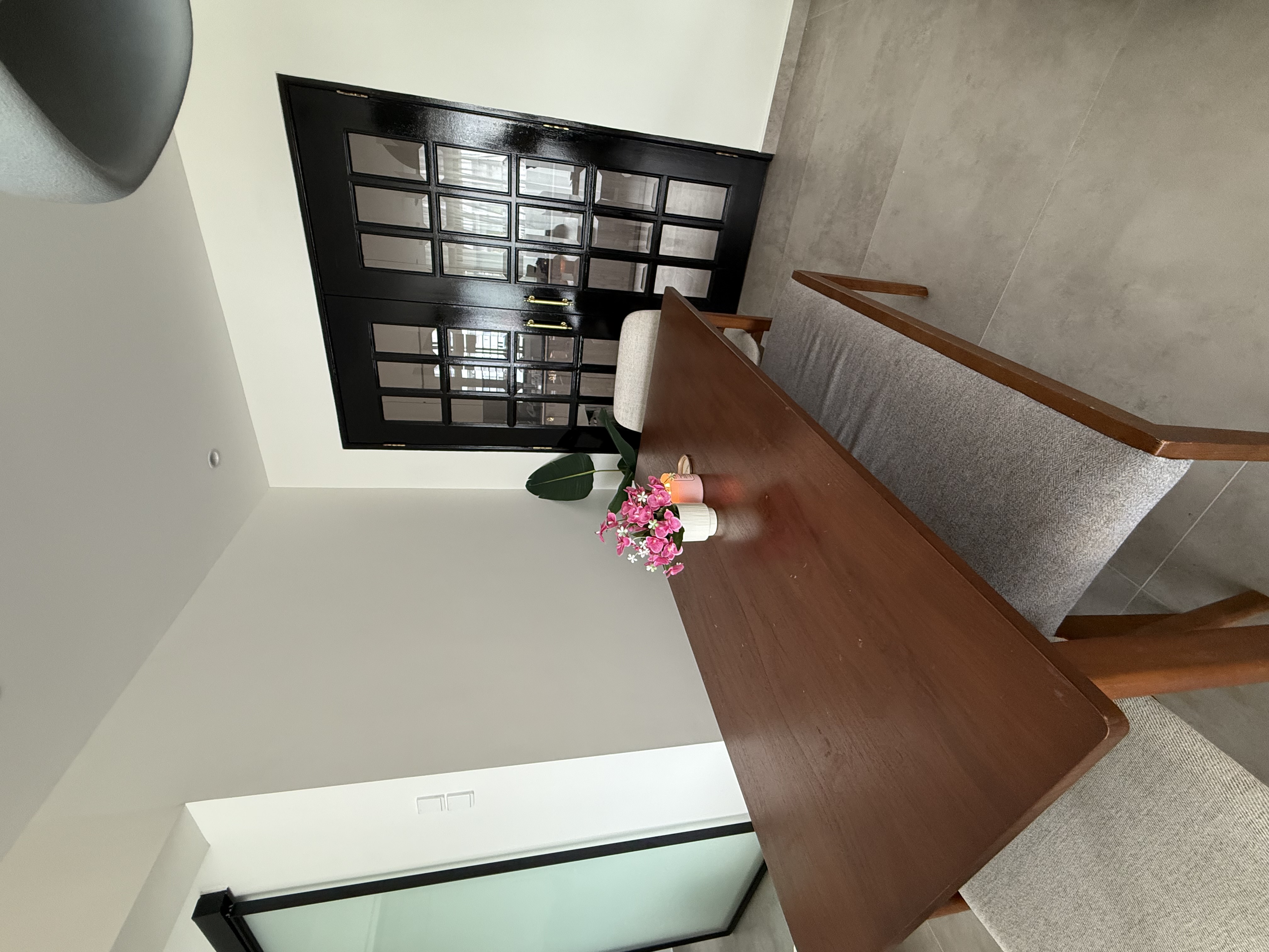 Dining Room with French Doors.