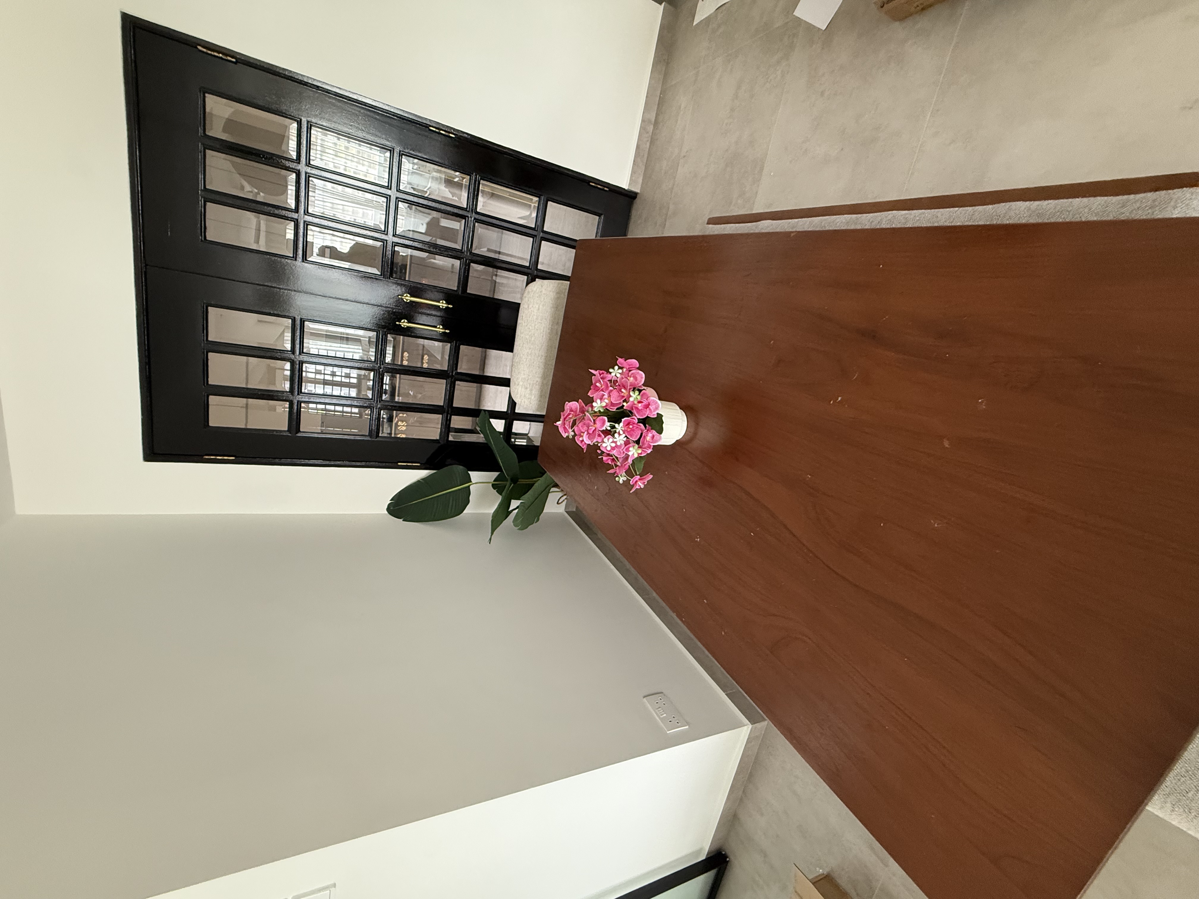 Dining Room with French Doors.