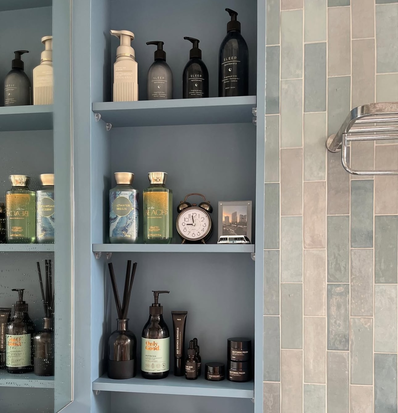 Waterfall Subway and Pink Mermaid Folklore Inspo for Modern Bathrooms