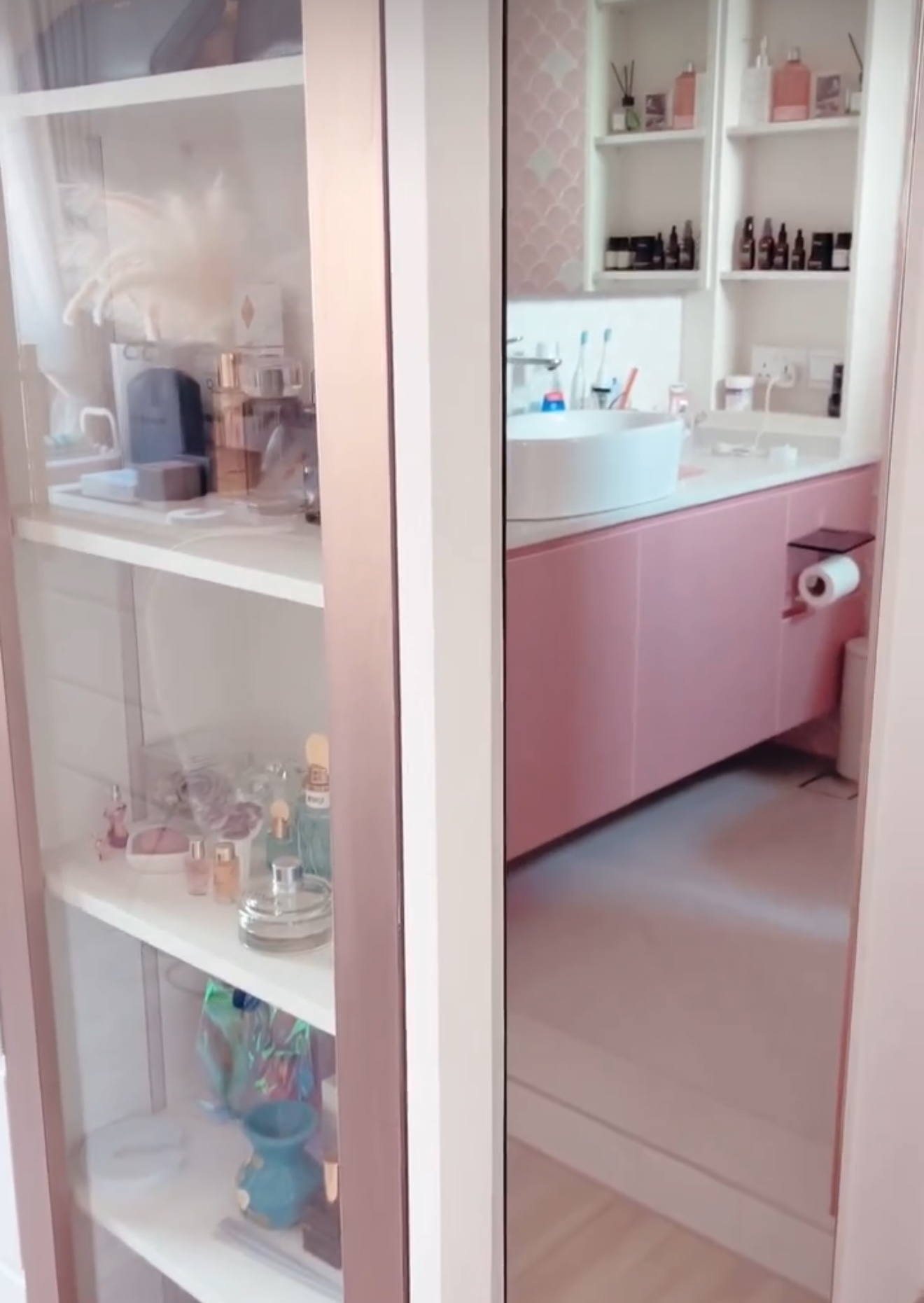 Waterfall Subway and Pink Mermaid Folklore Inspo for Modern Bathrooms