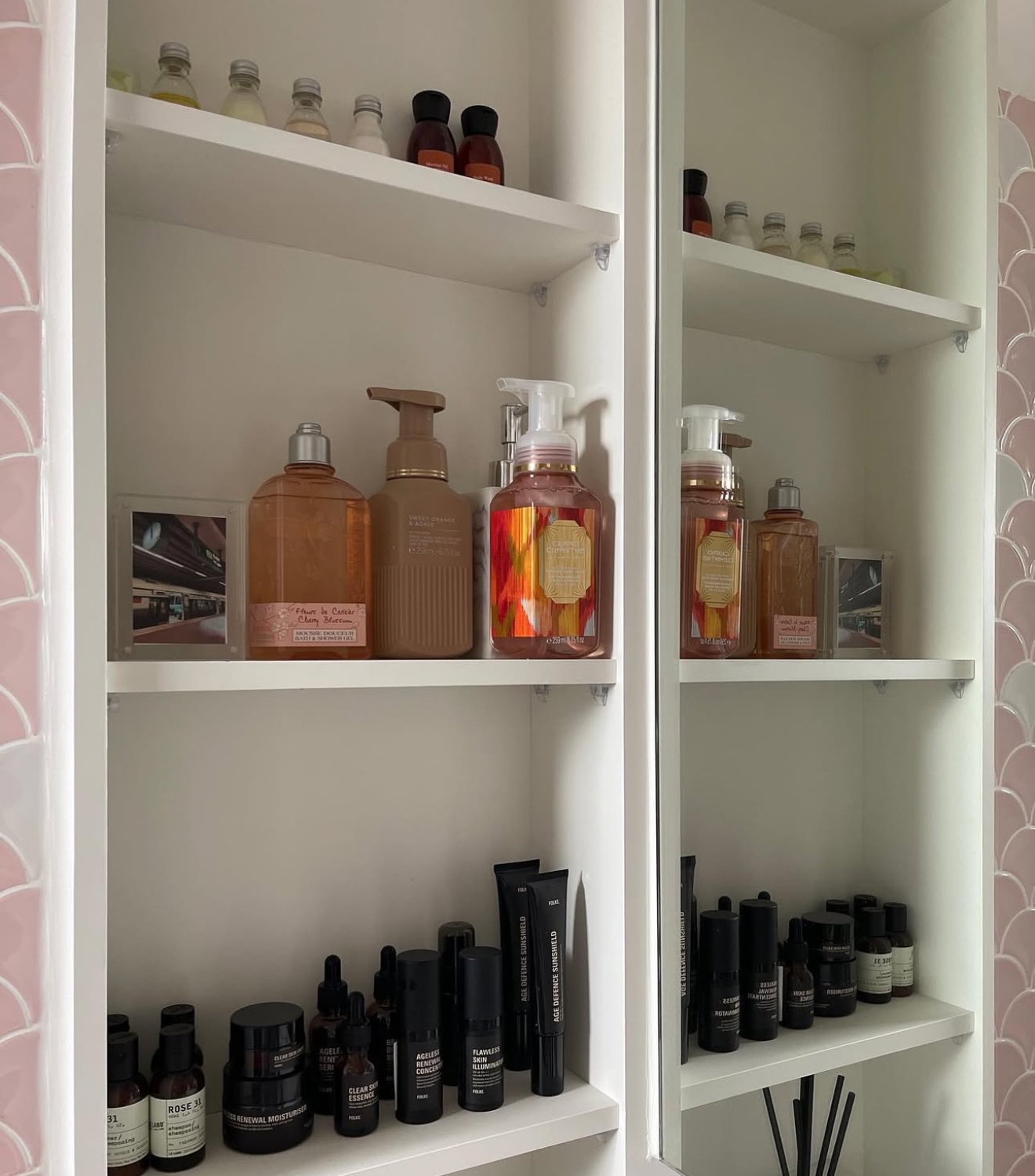 Waterfall Subway and Pink Mermaid Folklore Inspo for Modern Bathrooms