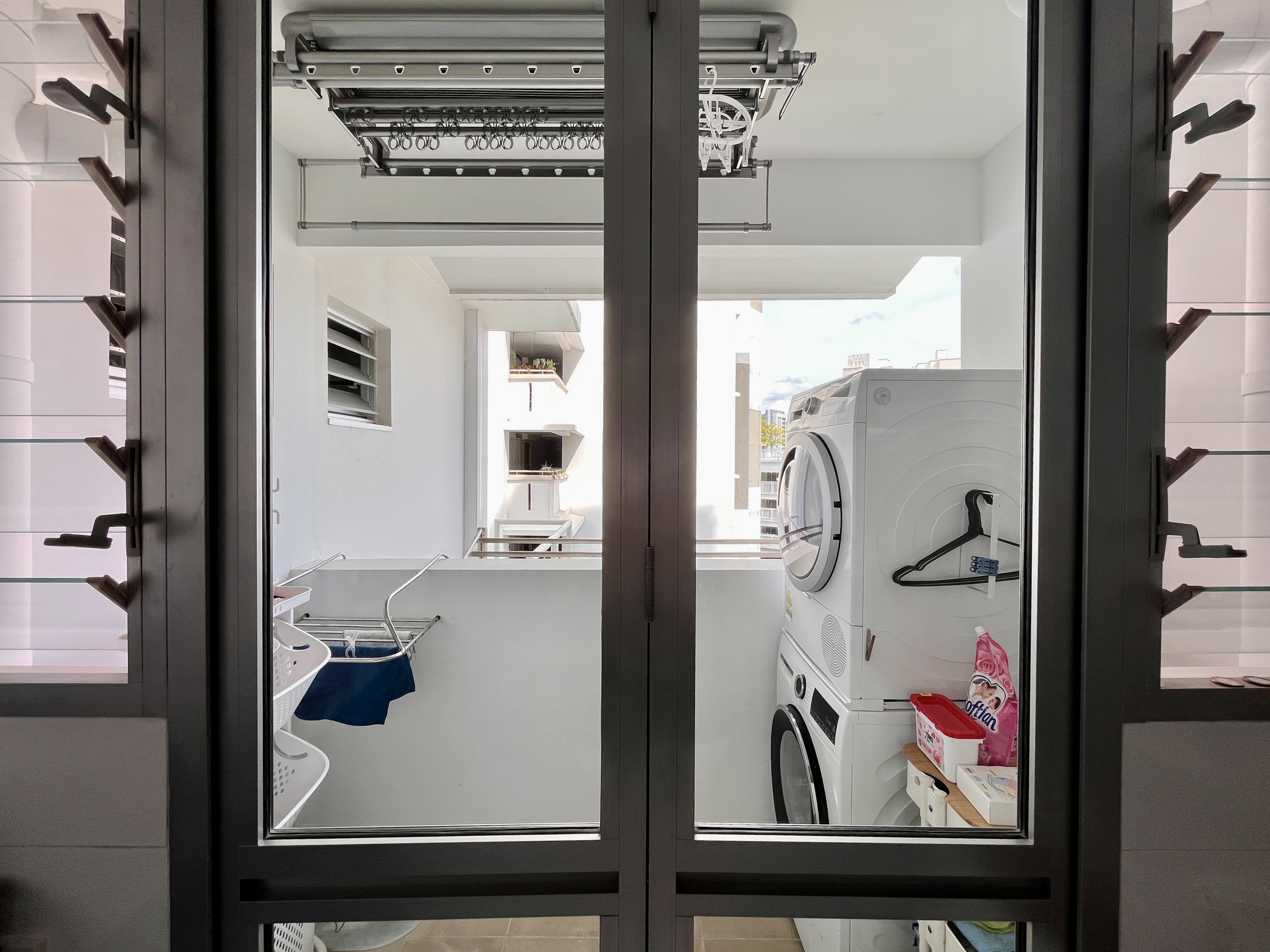 Our super breezy, super simple 4-room resale flat service yard!