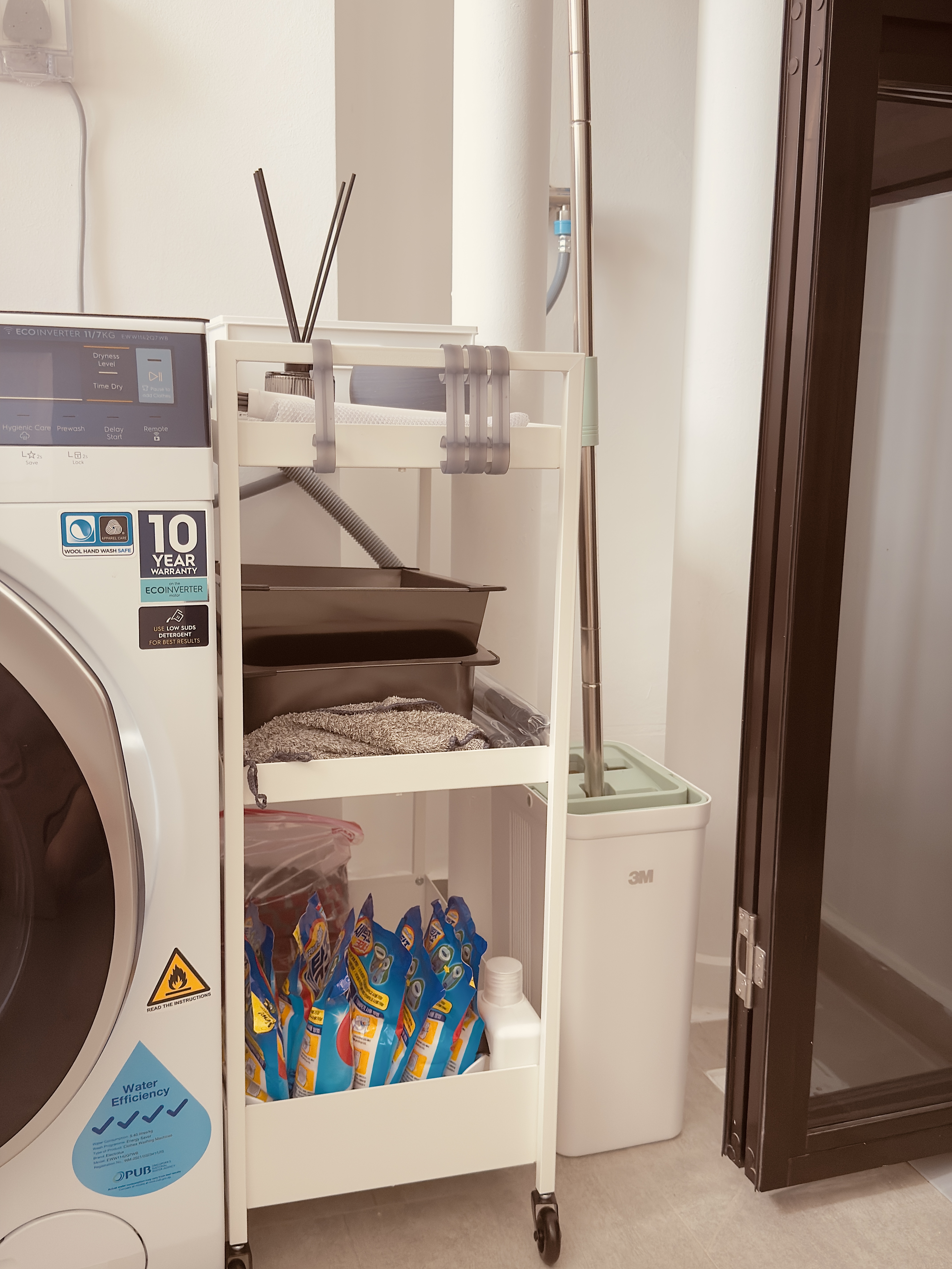 Our uncluttered and minimalistic service yard