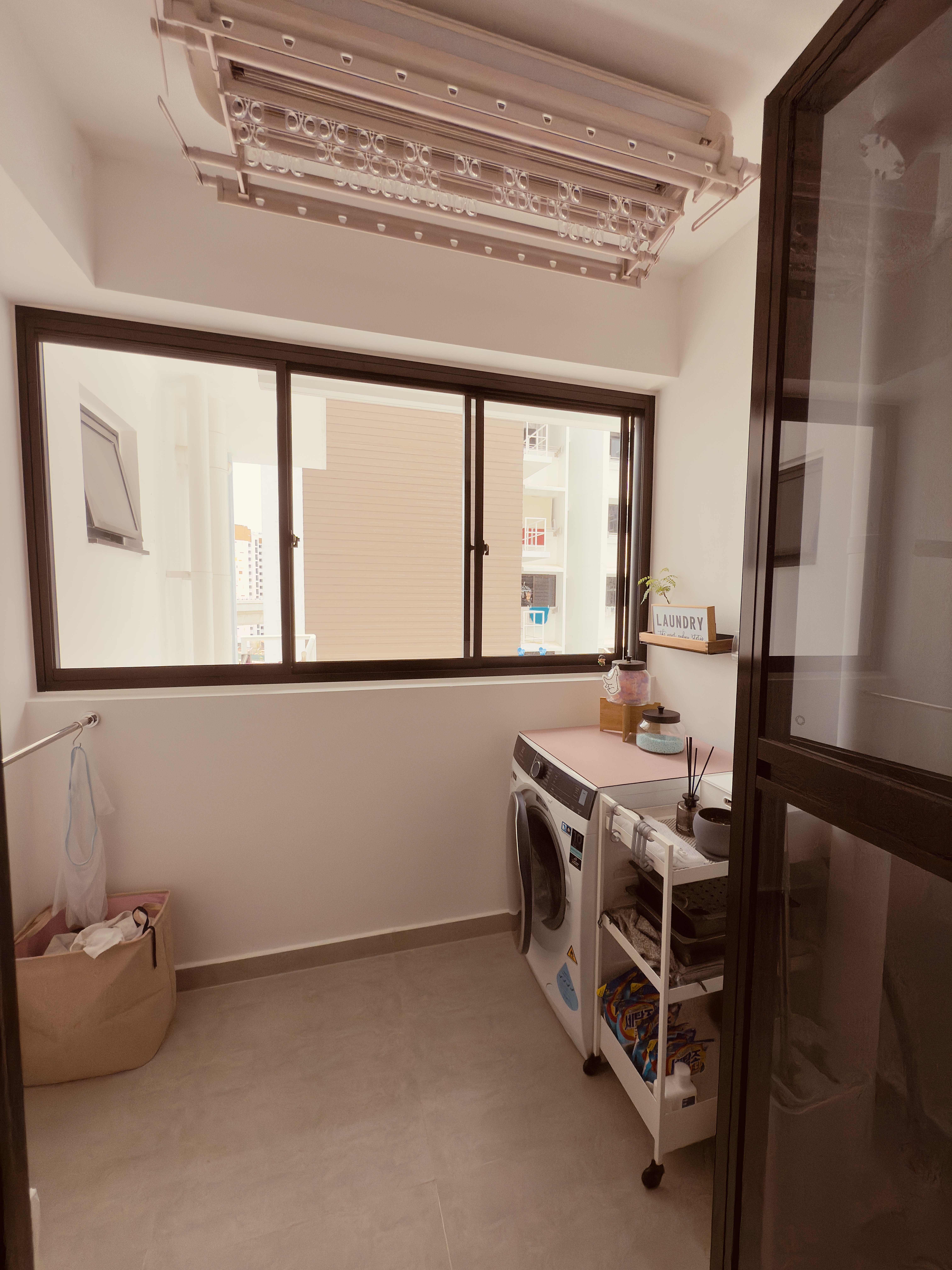 Our uncluttered and minimalistic service yard