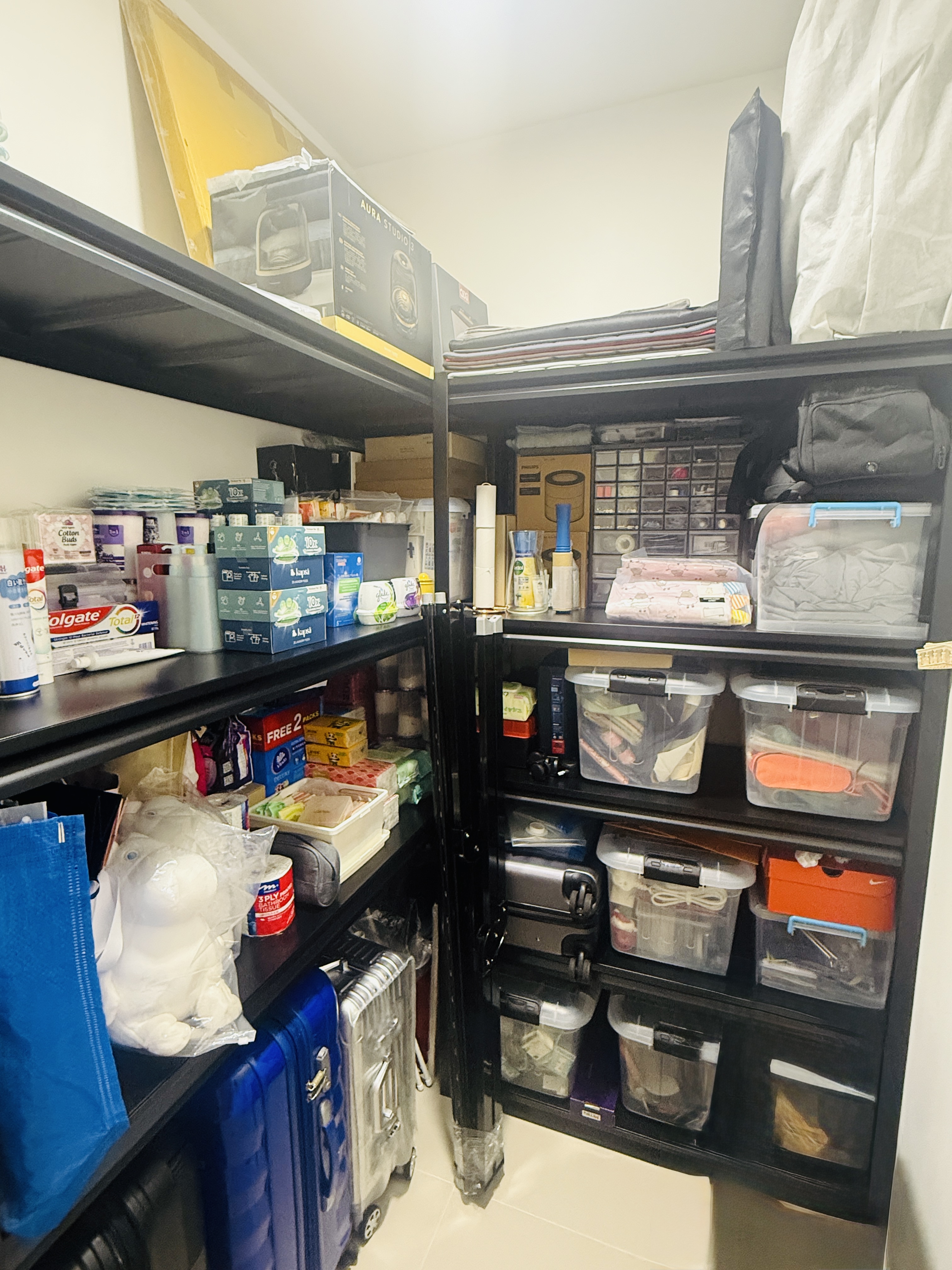 Look at how OCD we are~ Tidy and neat storeroom!